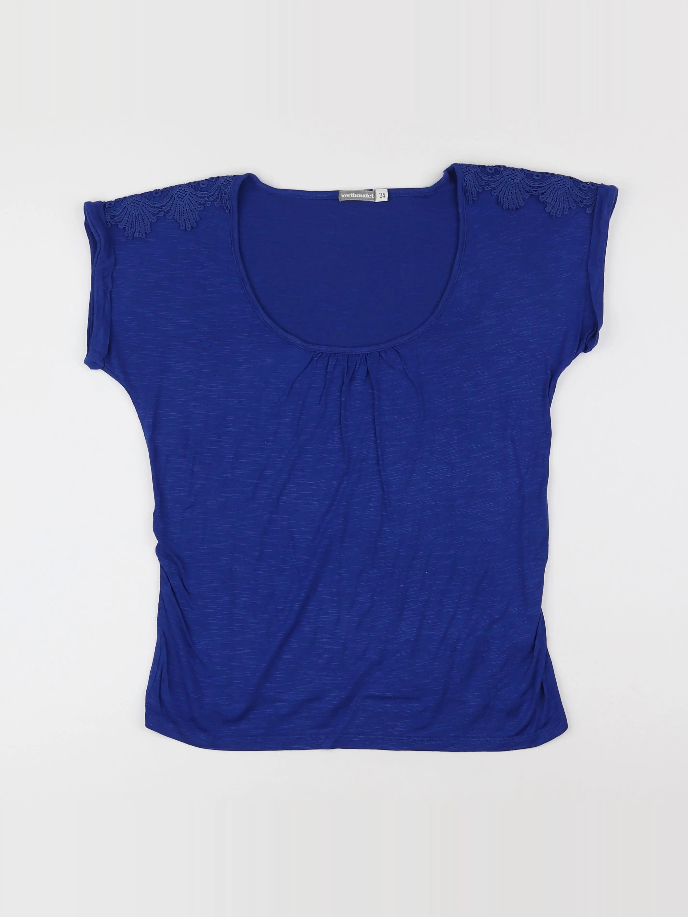 Vertbaudet - tee-shirt grossesse bleu - 34