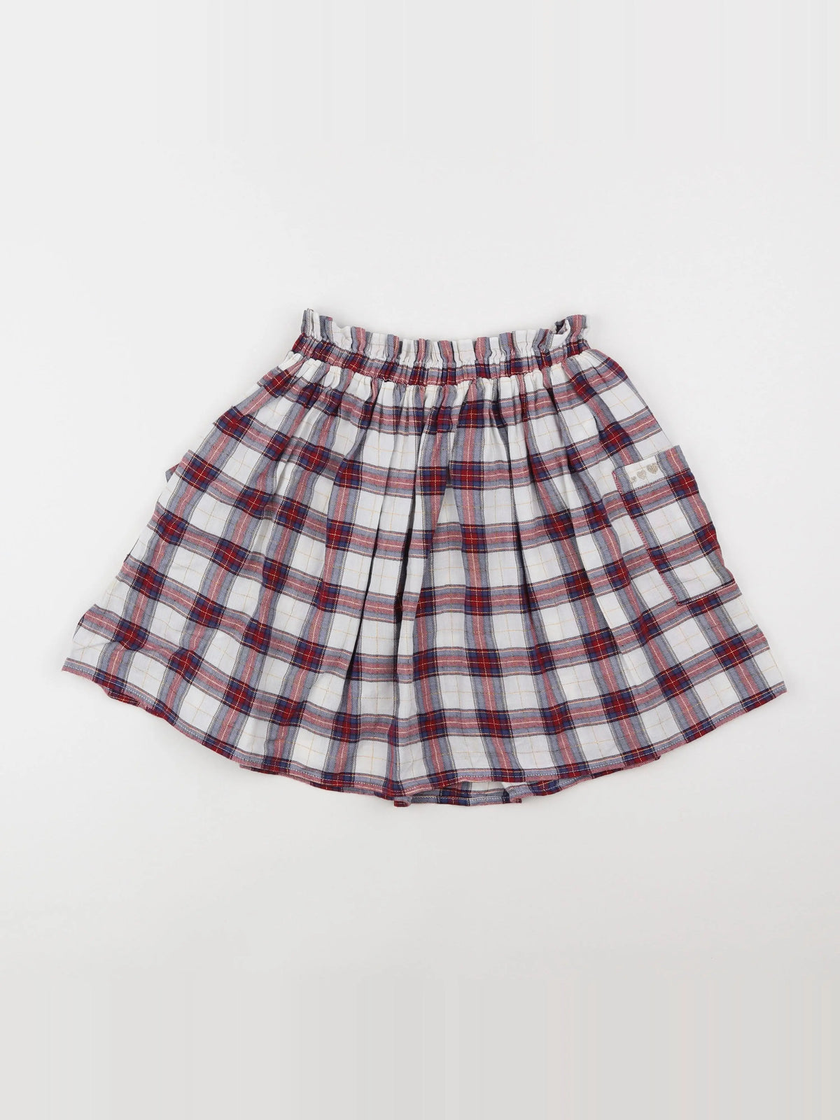 Vertbaudet - jupe blanc, rouge - 10 ans
