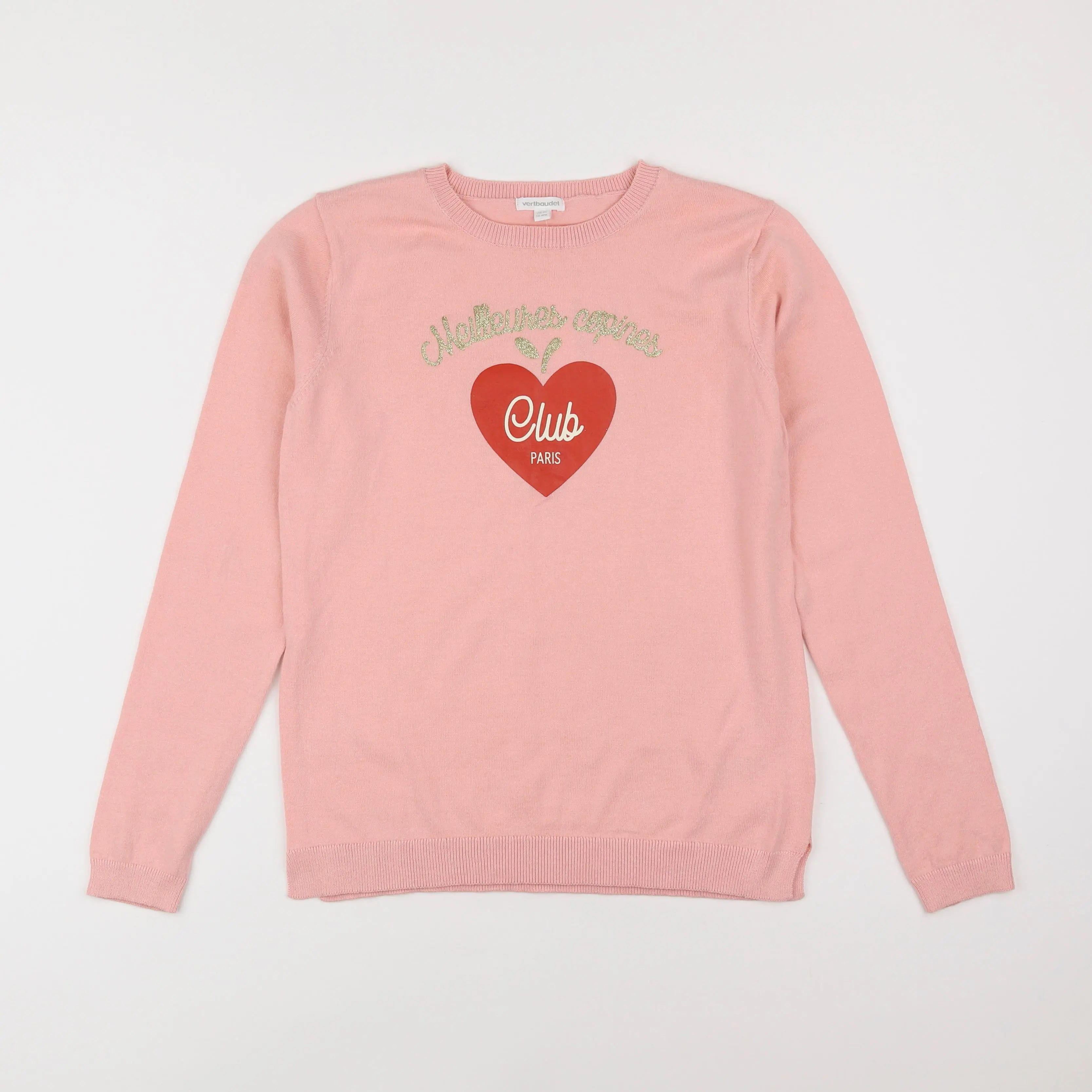 Vertbaudet - pull rose - 12 ans