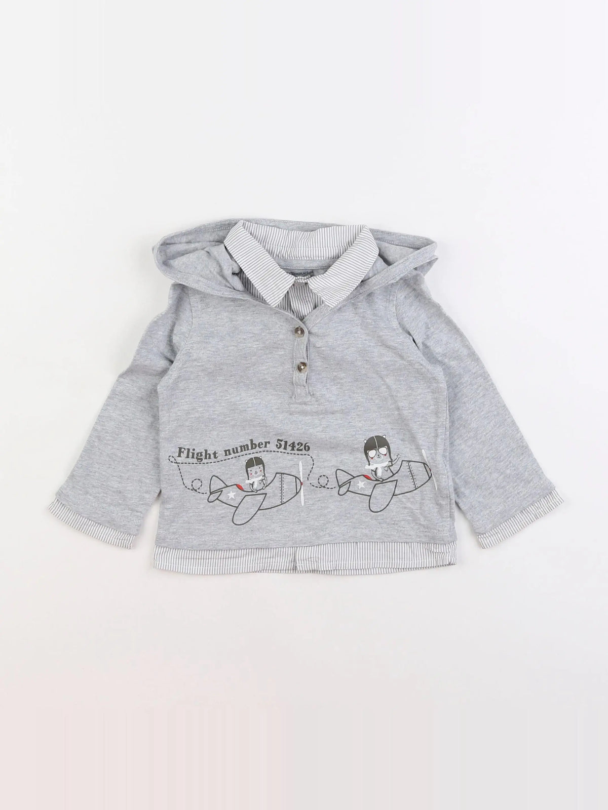 Vertbaudet - tee-shirt gris - 18 mois