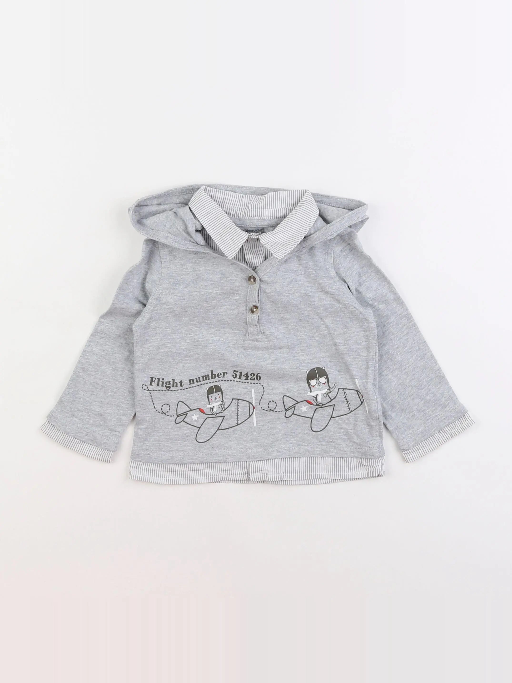 Vertbaudet - tee-shirt gris - 18 mois