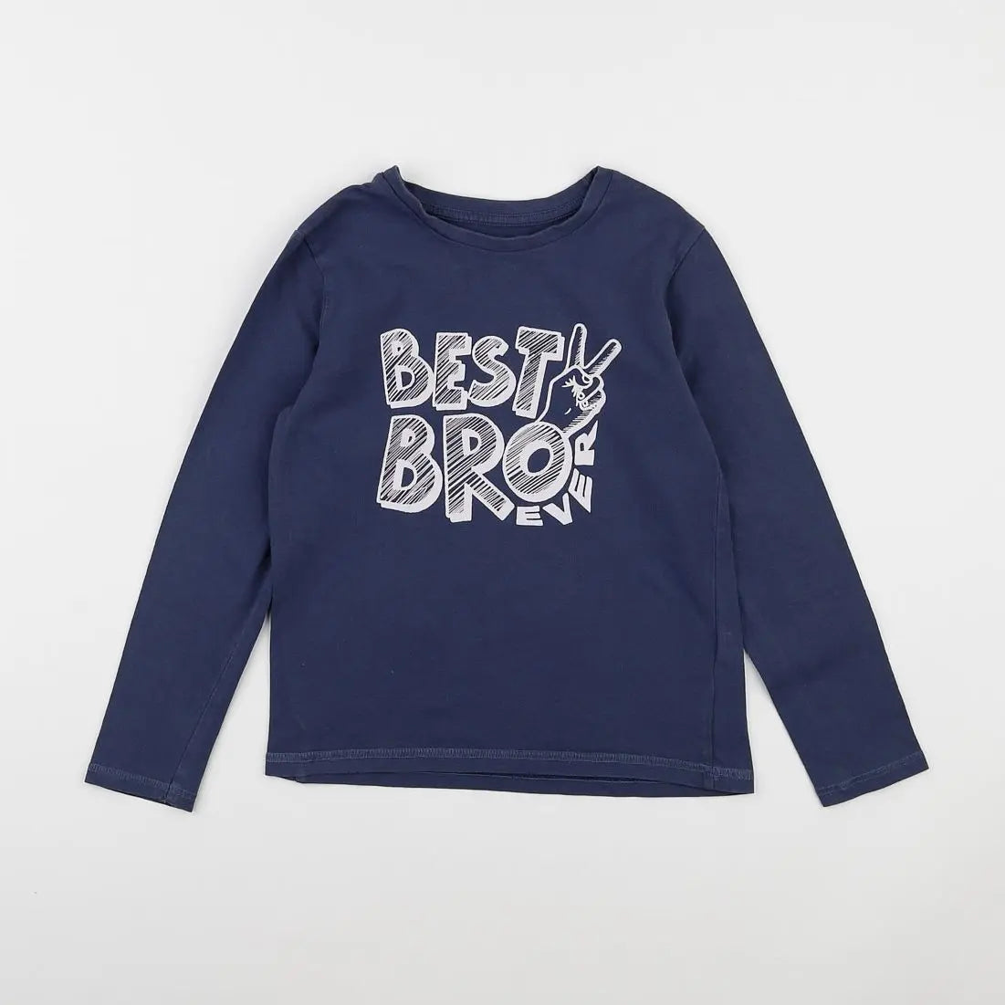Vertbaudet - tee-shirt bleu - 8 ans