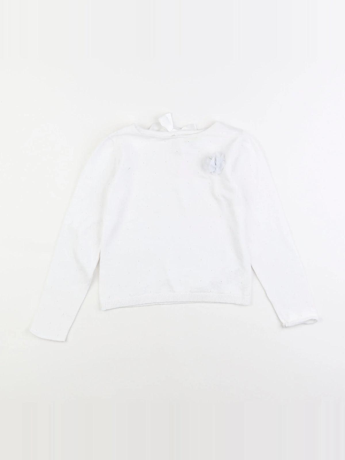 Vertbaudet - pull blanc - 8 ans