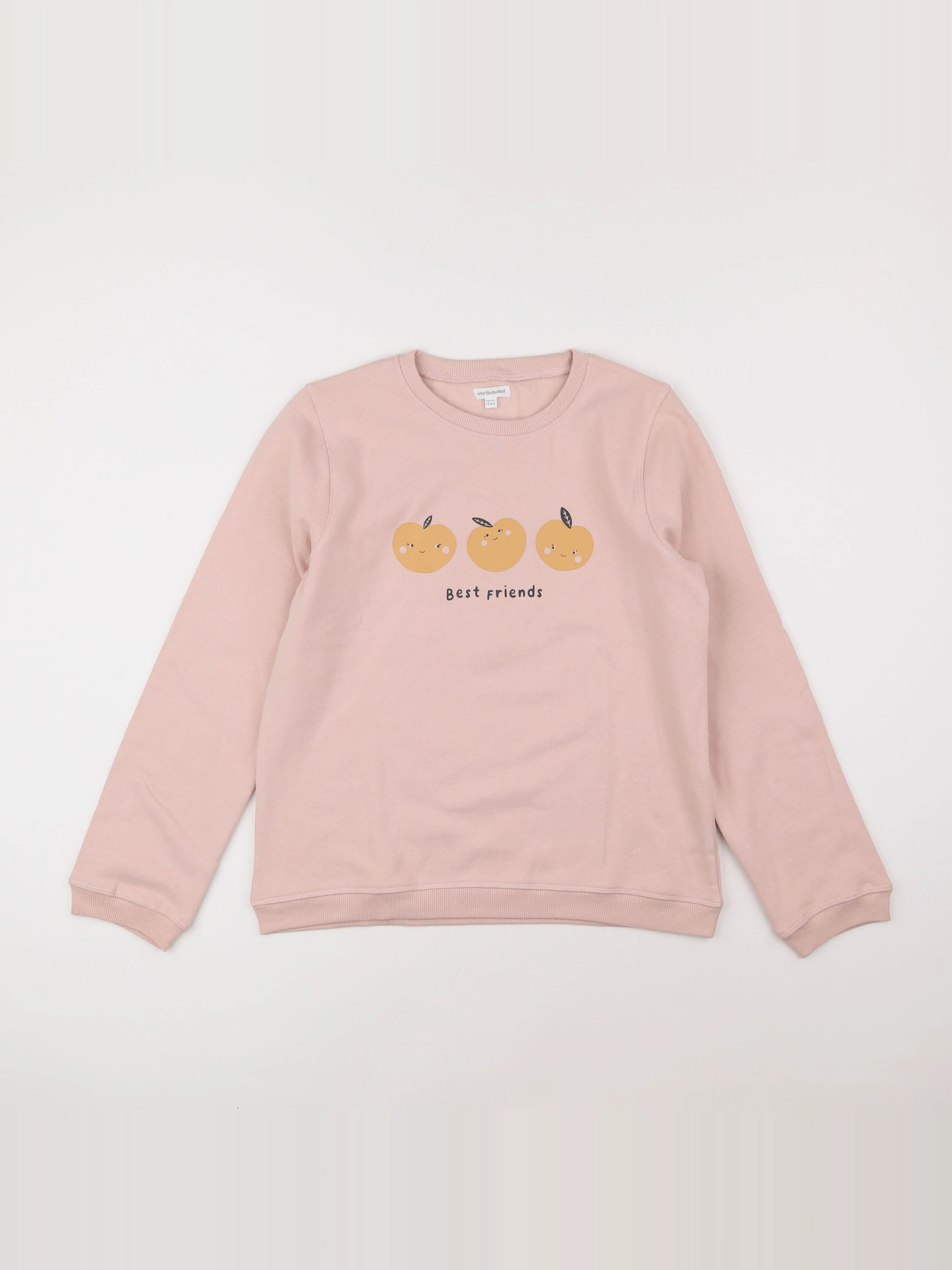 Vertbaudet - sweat rose - 14 ans