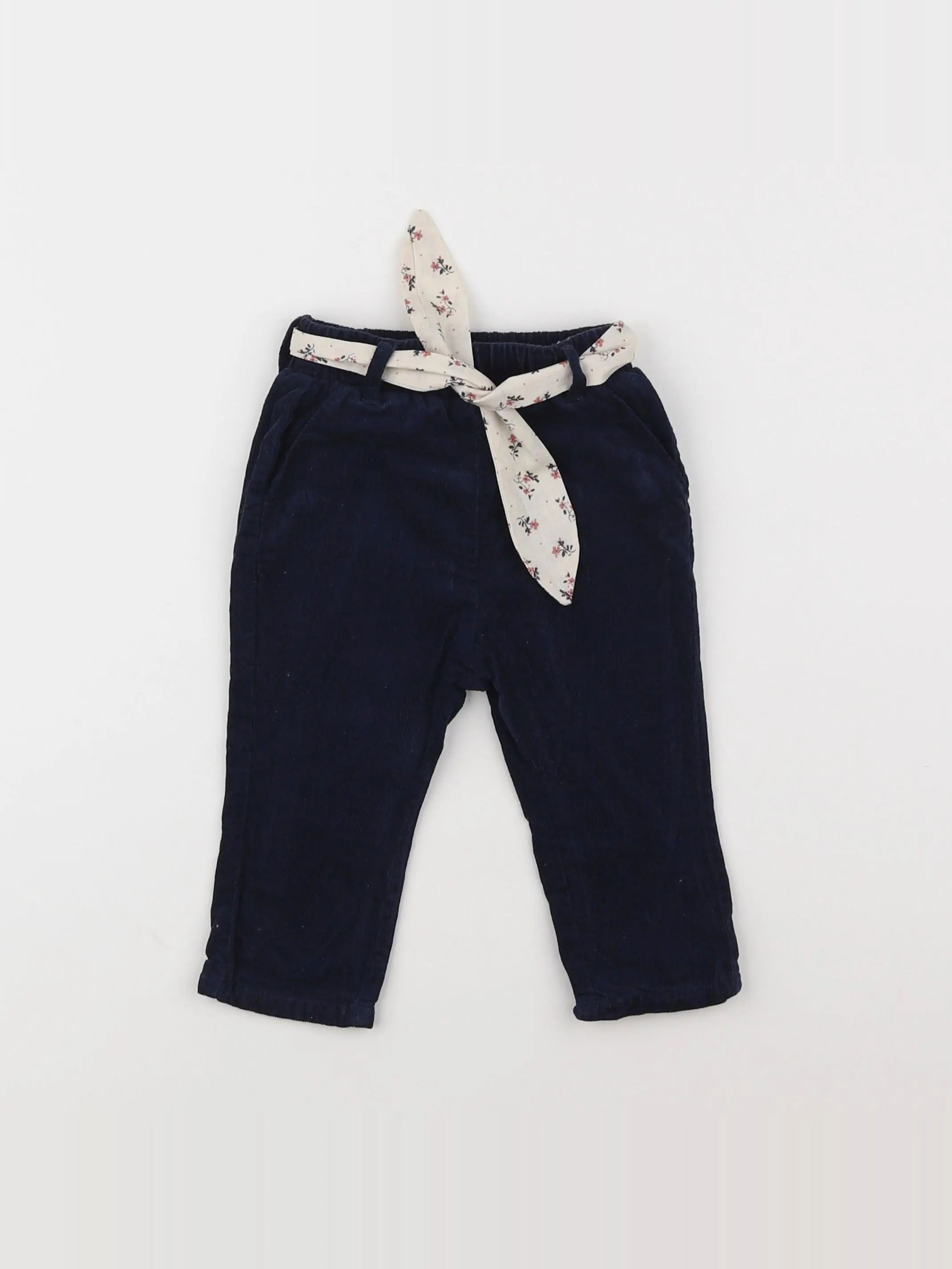 Vertbaudet - pantalon bleu - 6 mois