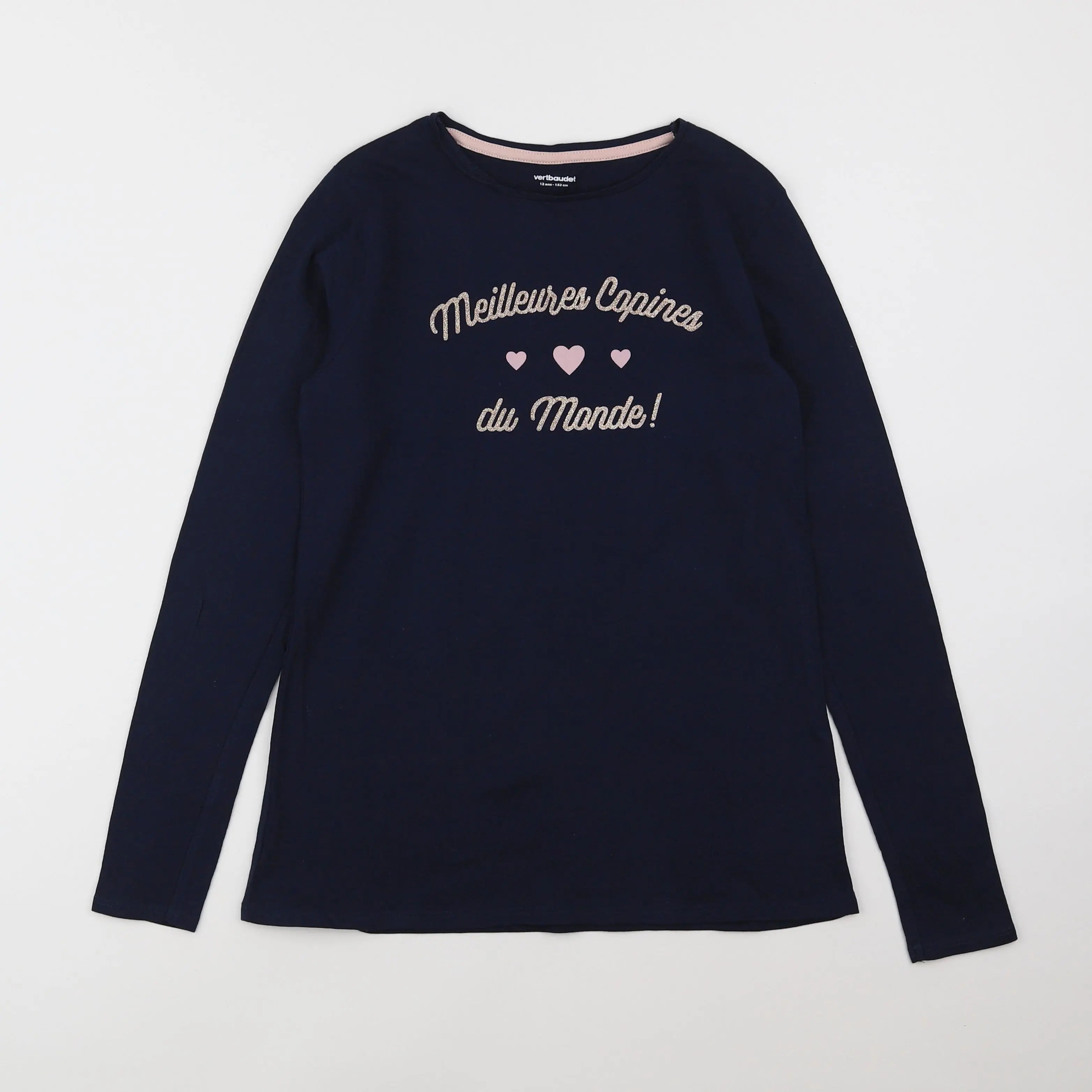 Vertbaudet - tee-shirt bleu - 12 ans