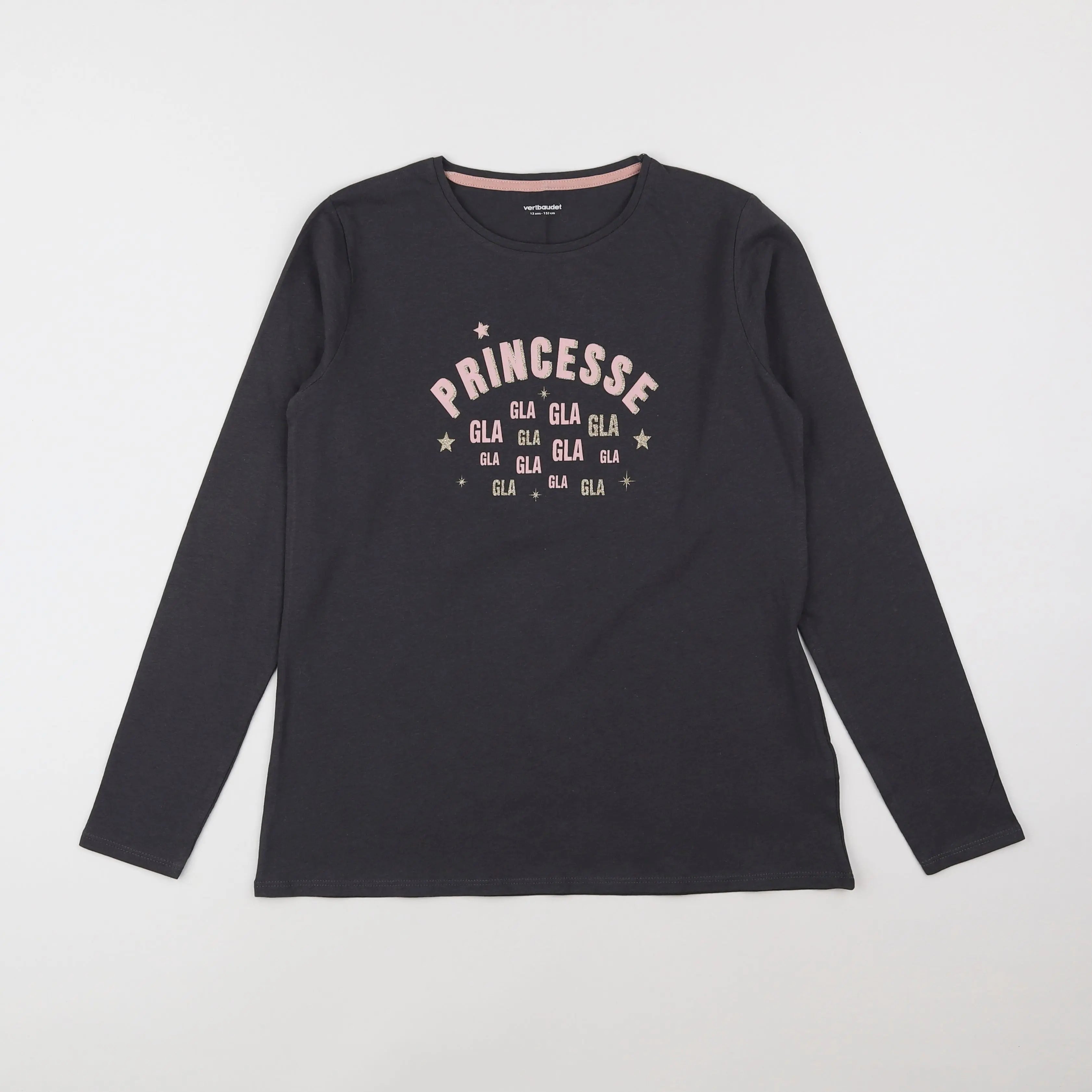 Vertbaudet - tee-shirt gris - 12 ans