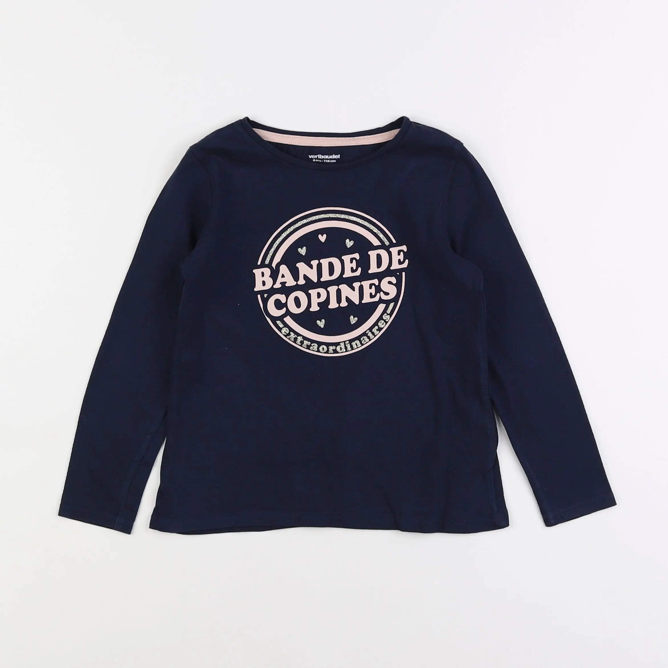 Vertbaudet - tee-shirt bleu - 6 ans