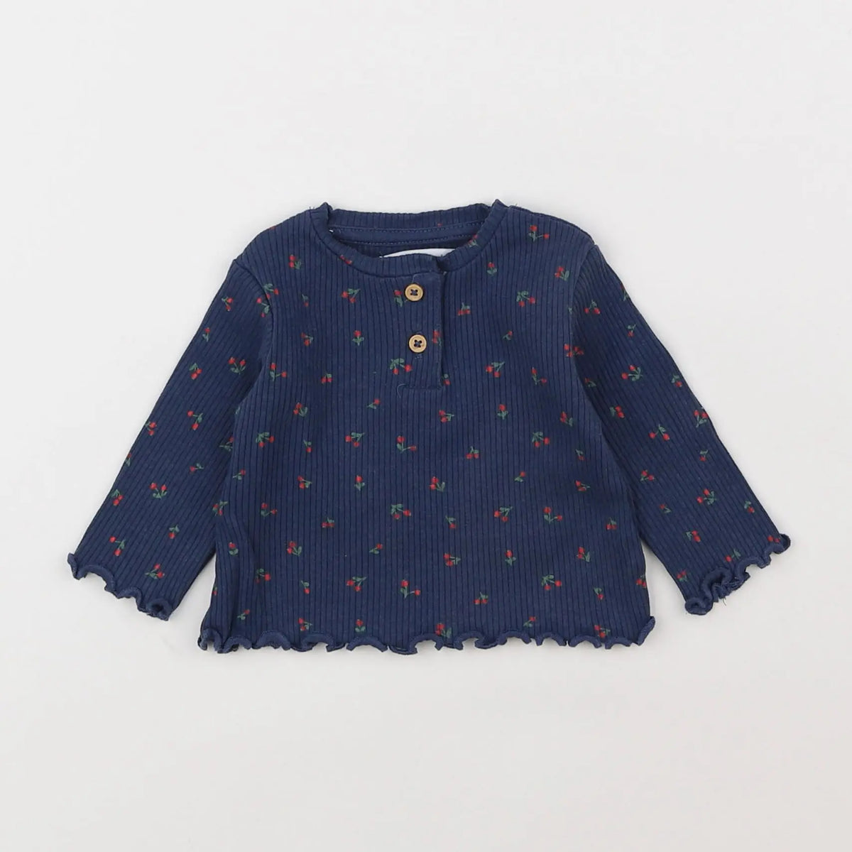 Vertbaudet - tee-shirt bleu - 3 mois
