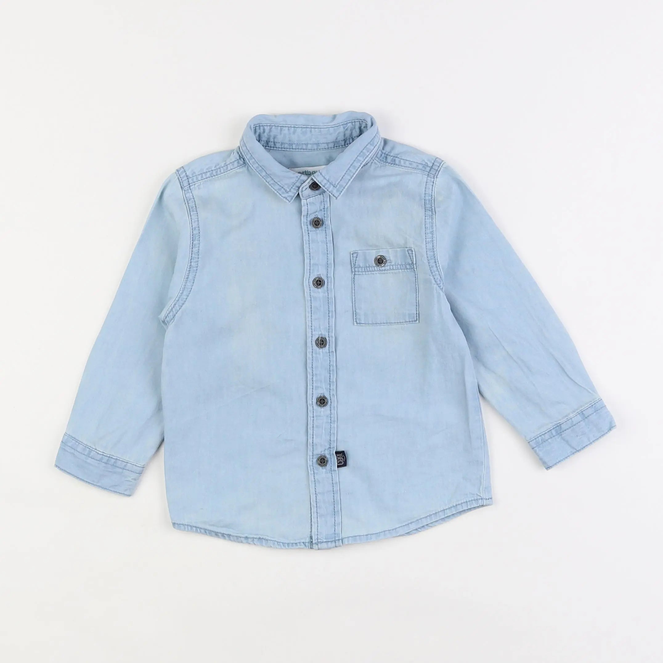 Vertbaudet - chemise bleu - 18 mois