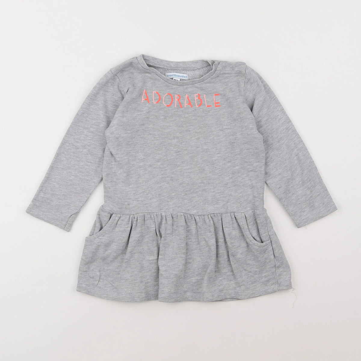 Vertbaudet - robe gris - 3 ans