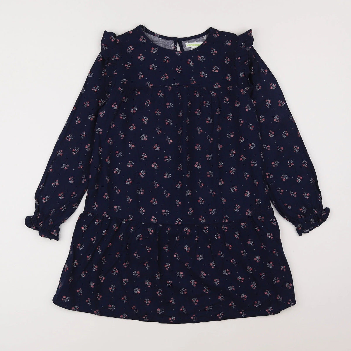 Vertbaudet - robe bleu, rose - 8 ans