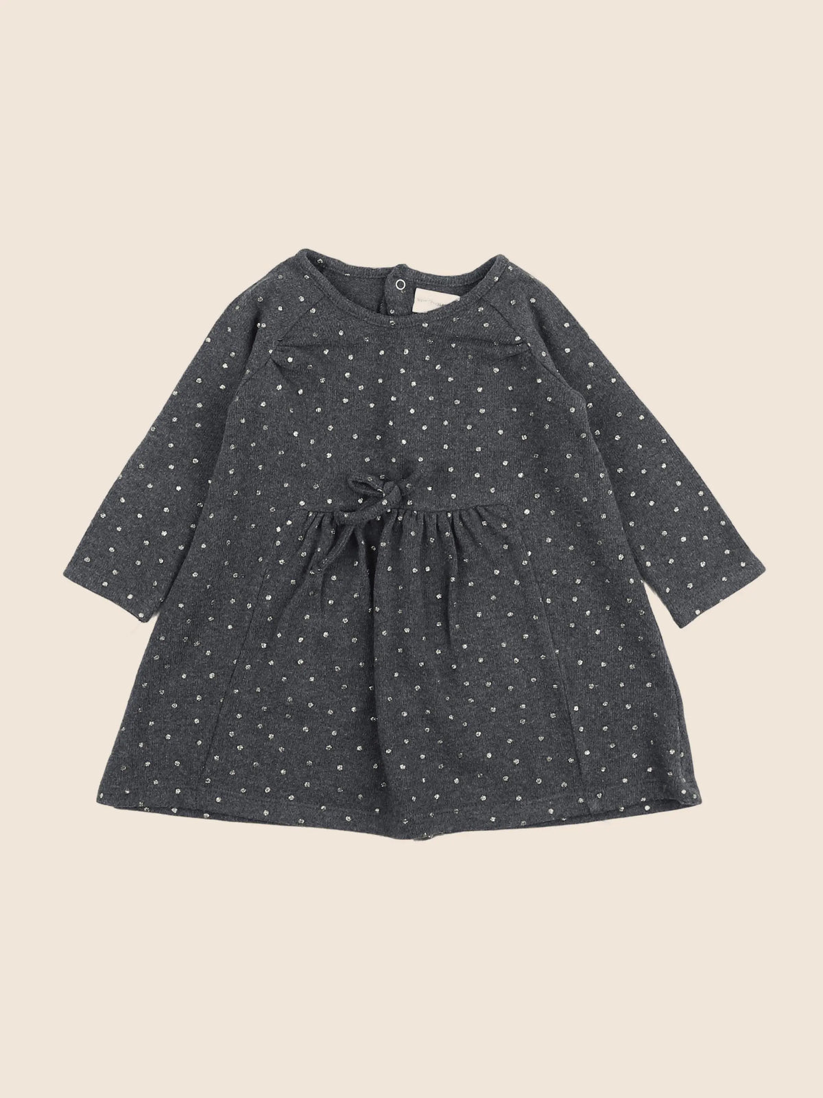 Vertbaudet - robe or, gris - 18 mois