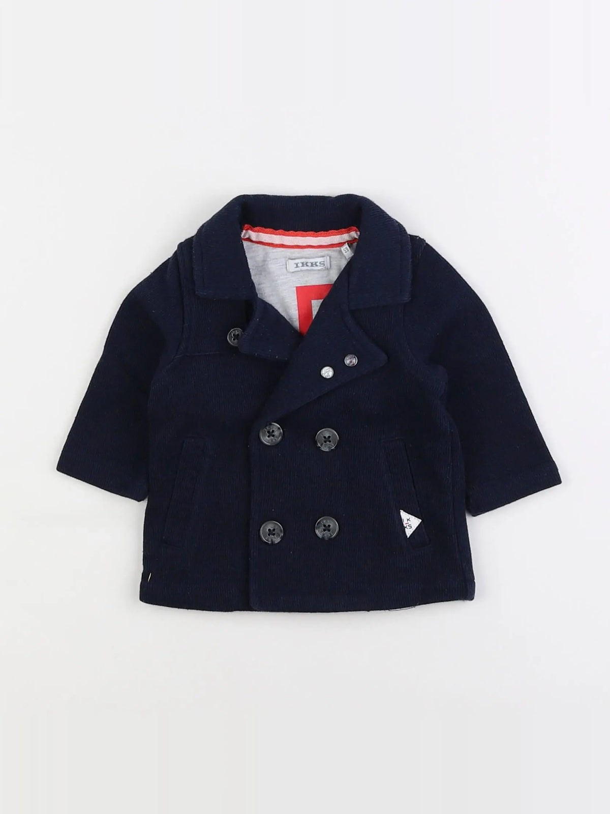 IKKS - veste imprimé au dos bleu - 3 mois