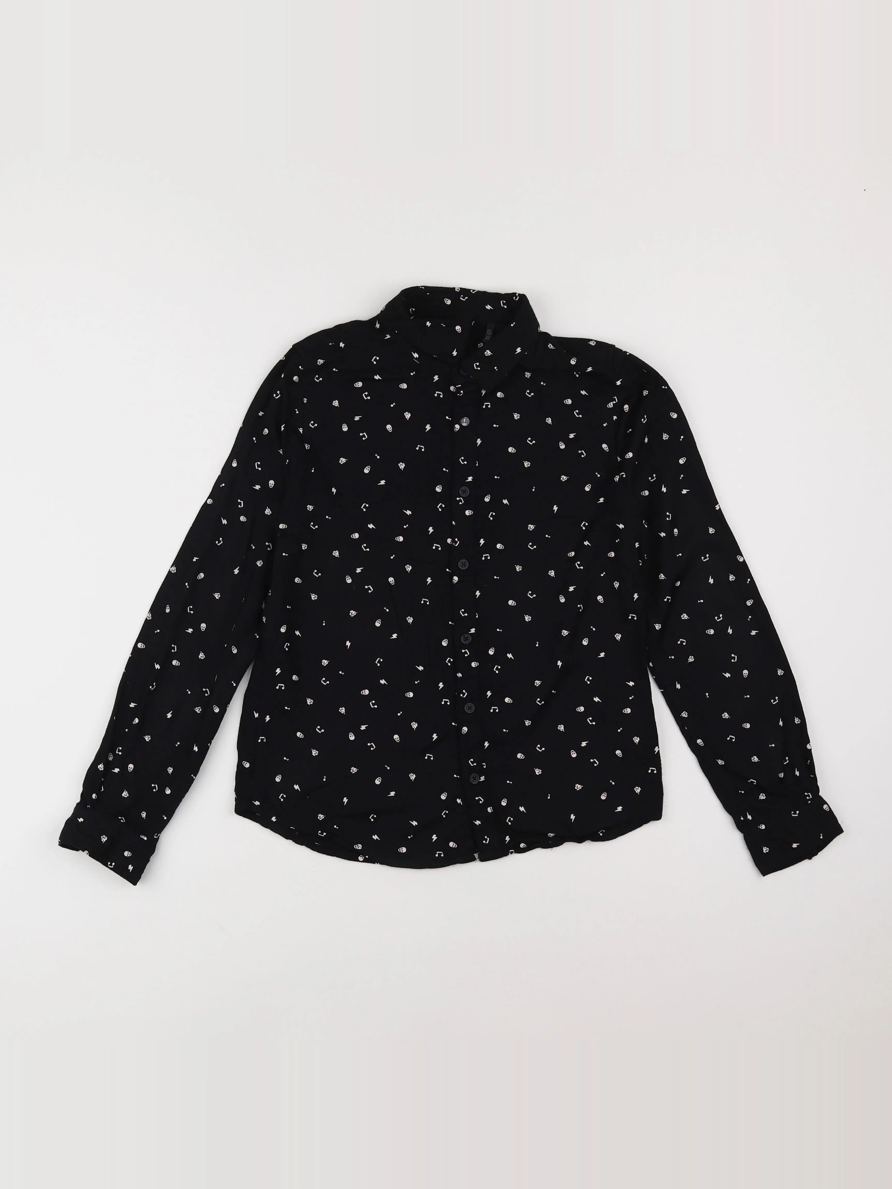 IKKS - chemise noir - 10 ans