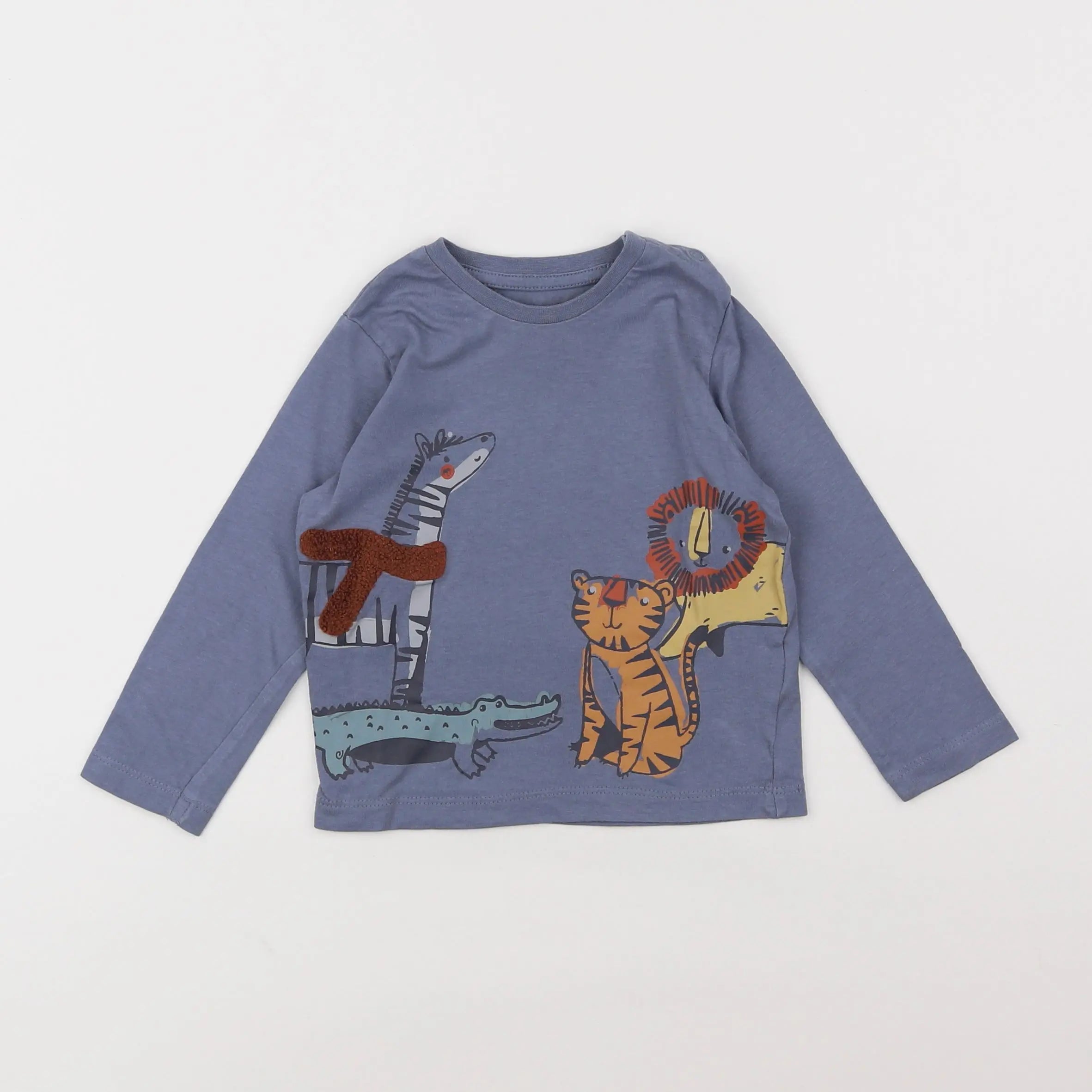 Vertbaudet - tee-shirt bleu - 18 mois