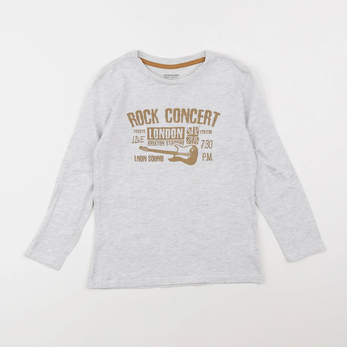 Vertbaudet - tee-shirt gris - 8 ans