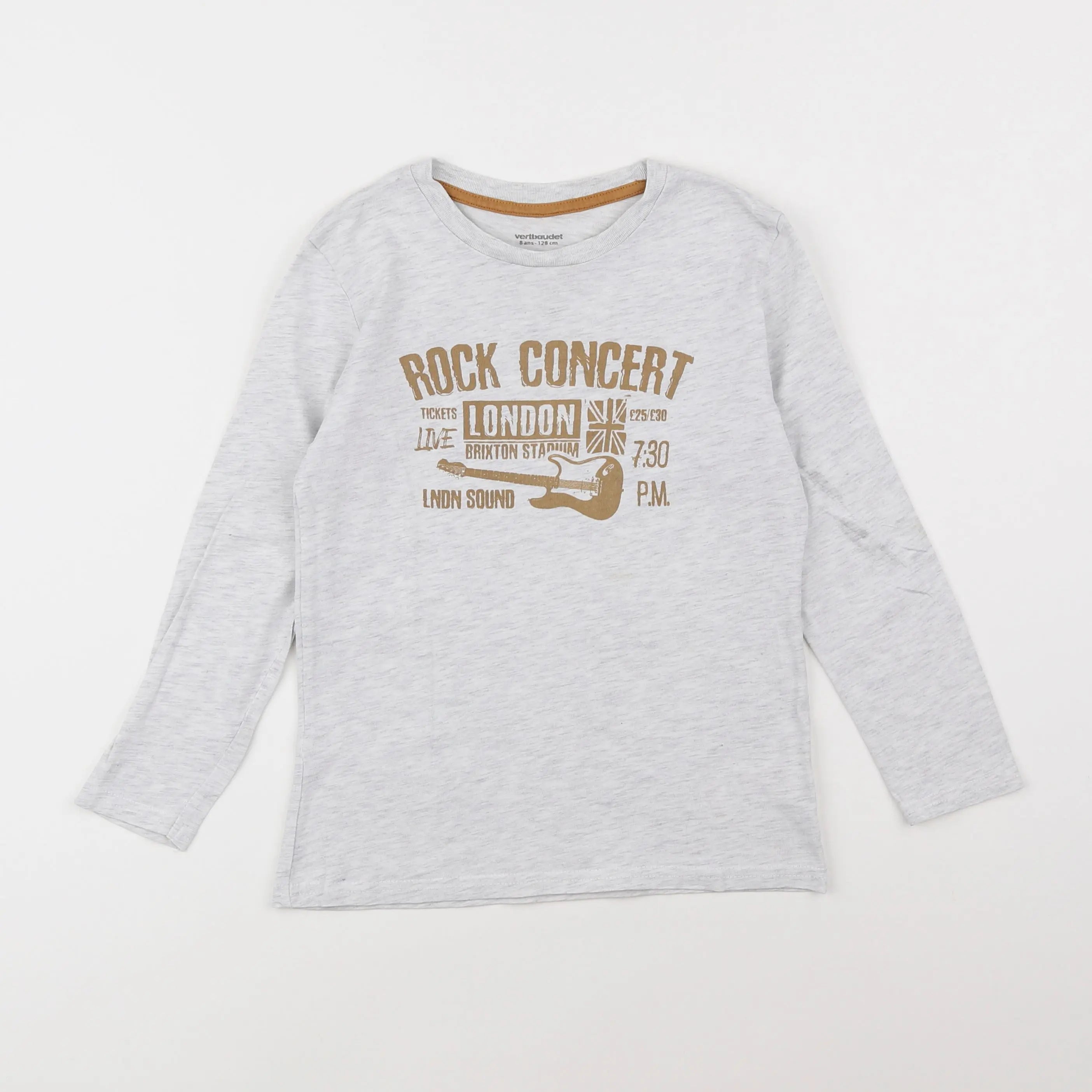 Vertbaudet - tee-shirt gris - 8 ans