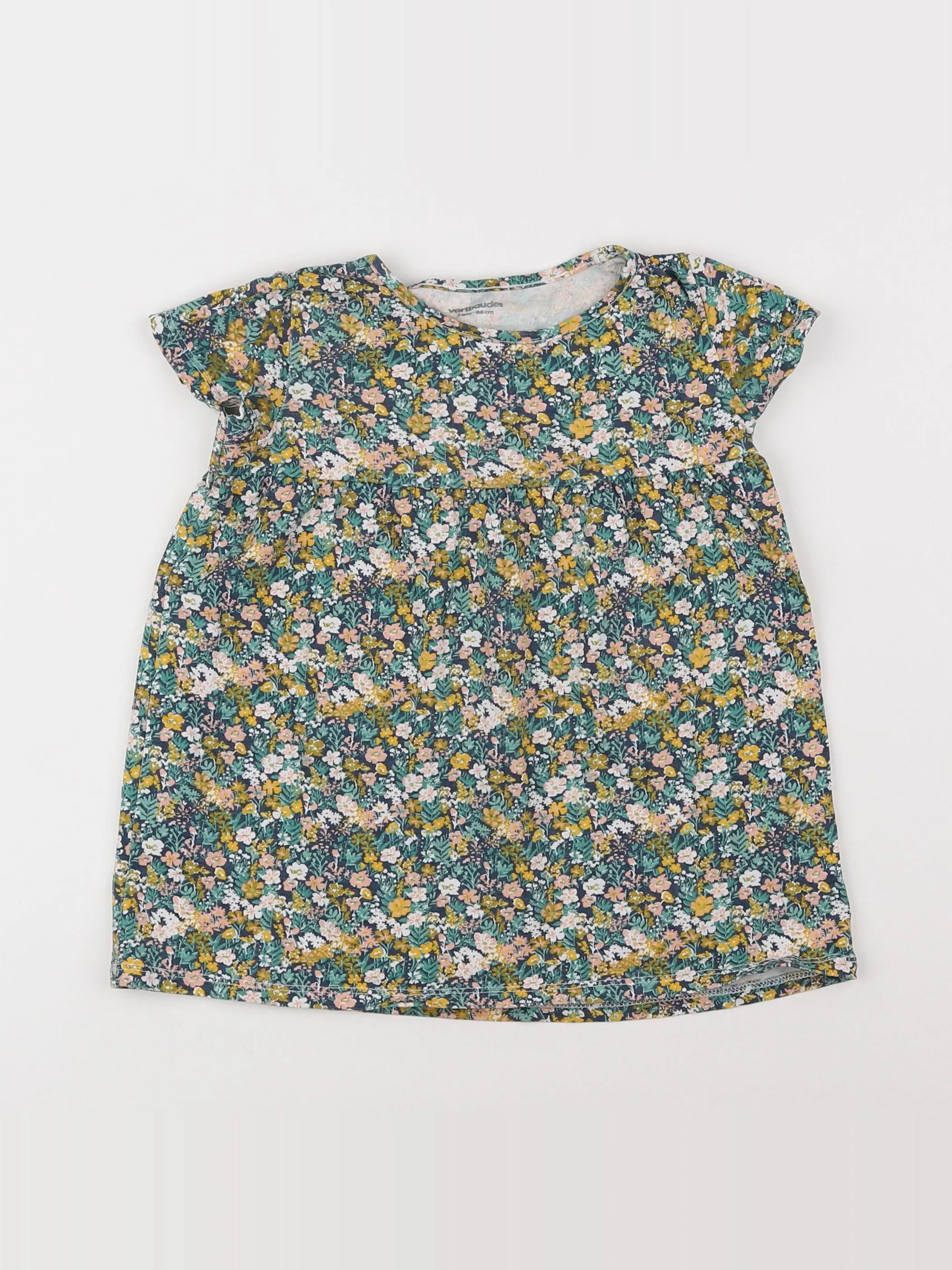 Vertbaudet - robe vert - 2 ans