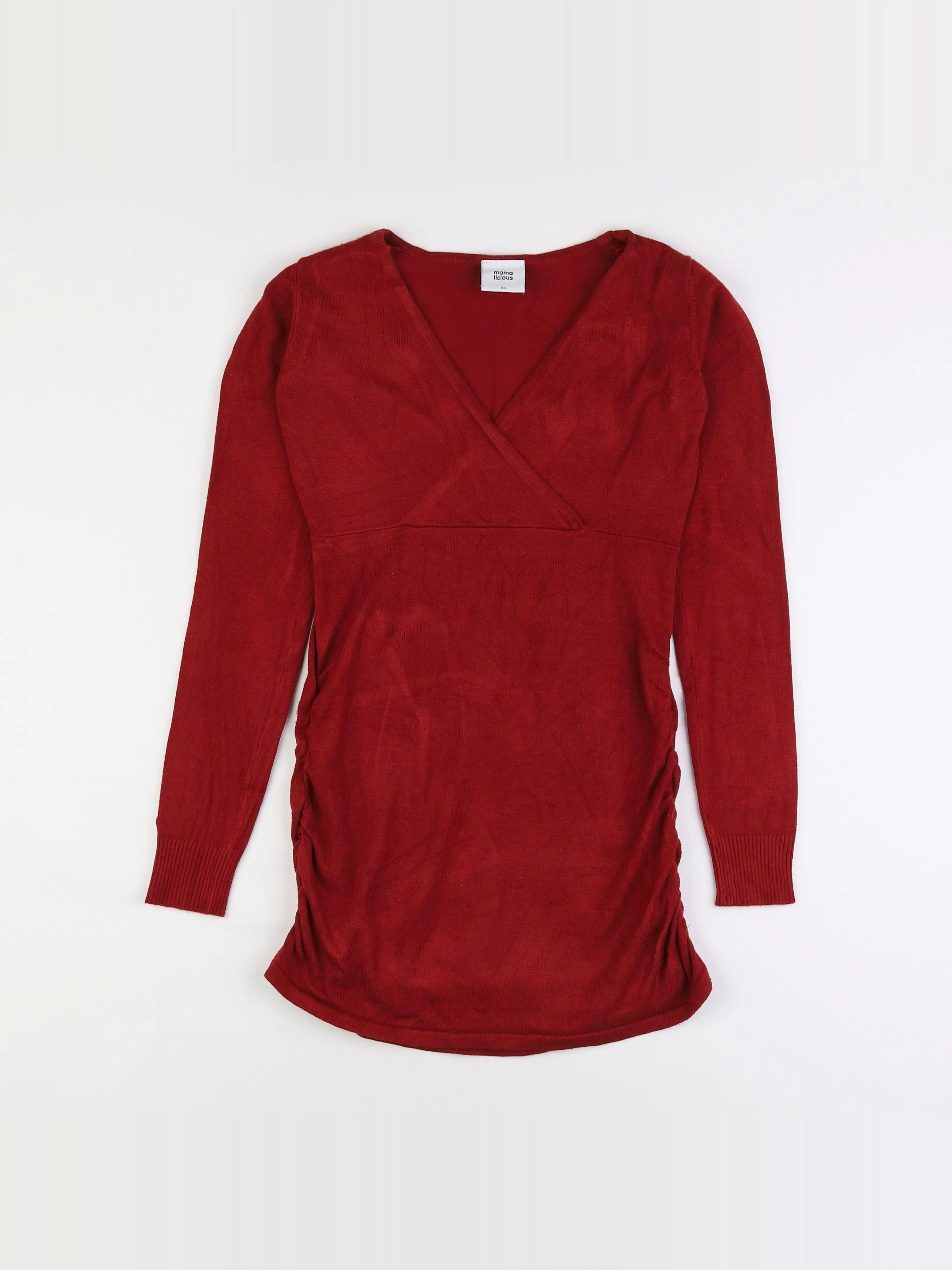 Mamalicious - pull grossesse rouge - 34