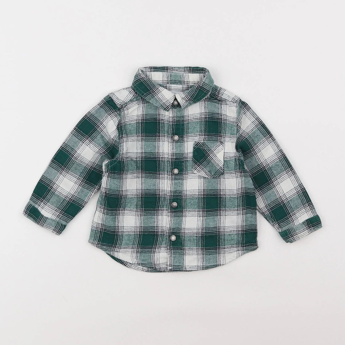 Vertbaudet - chemise vert - 12 mois