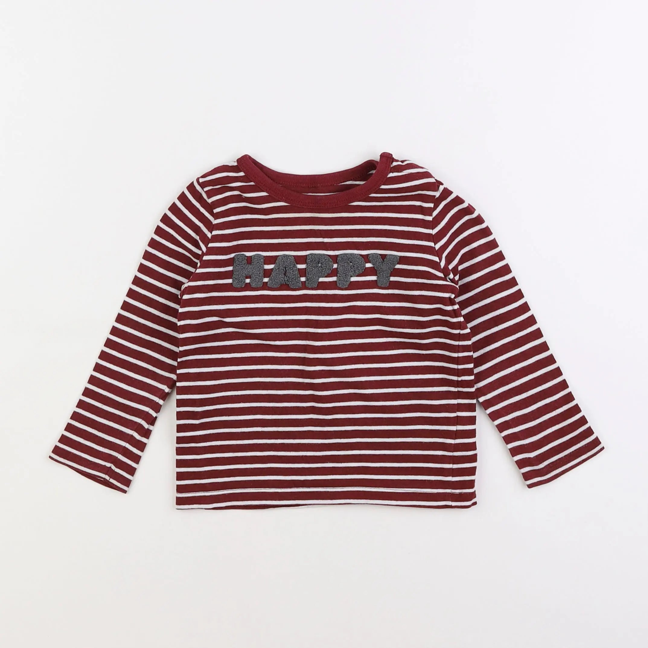 Vertbaudet - tee-shirt rouge - 18 mois