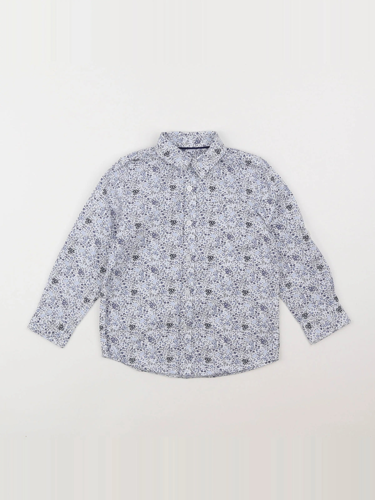 Vertbaudet - chemise blanc, bleu - 5 ans
