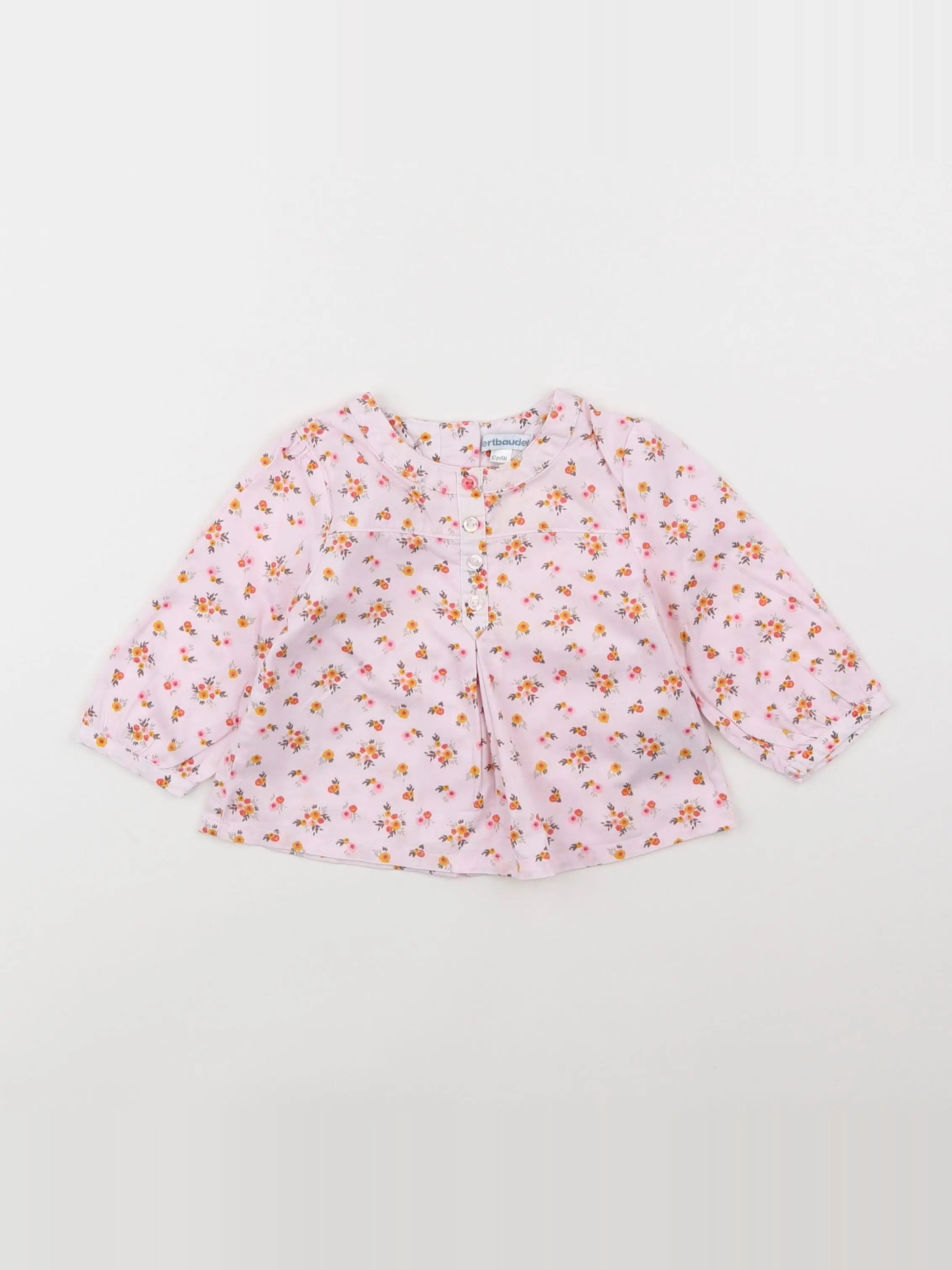 Vertbaudet - blouse rose - 6 mois