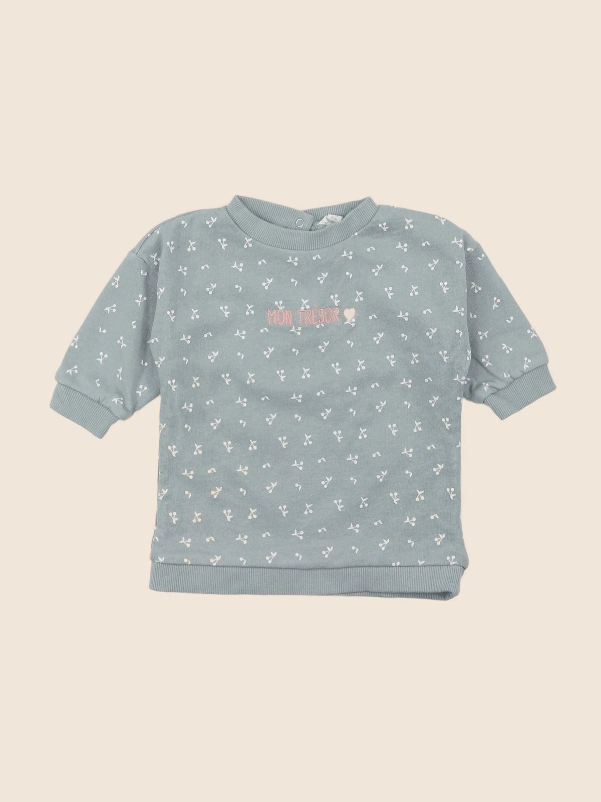Vertbaudet - sweat vert - 6 mois