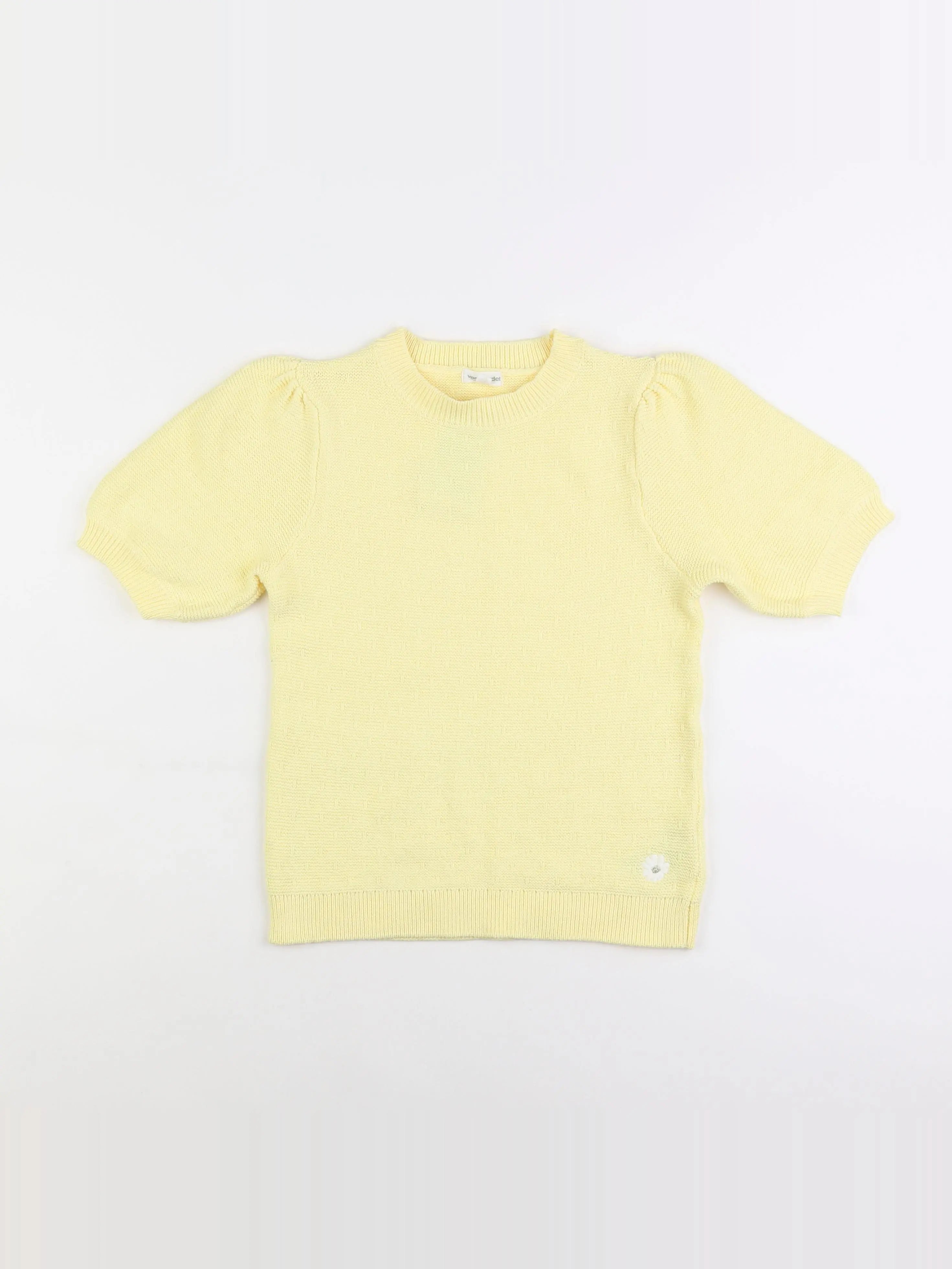Vertbaudet - pull jaune - 10 ans