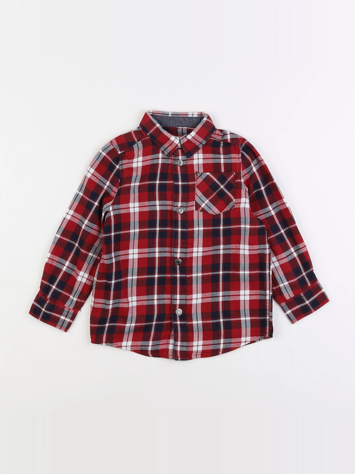 Vertbaudet - chemise imprimé au dos rouge, noir - 4 ans