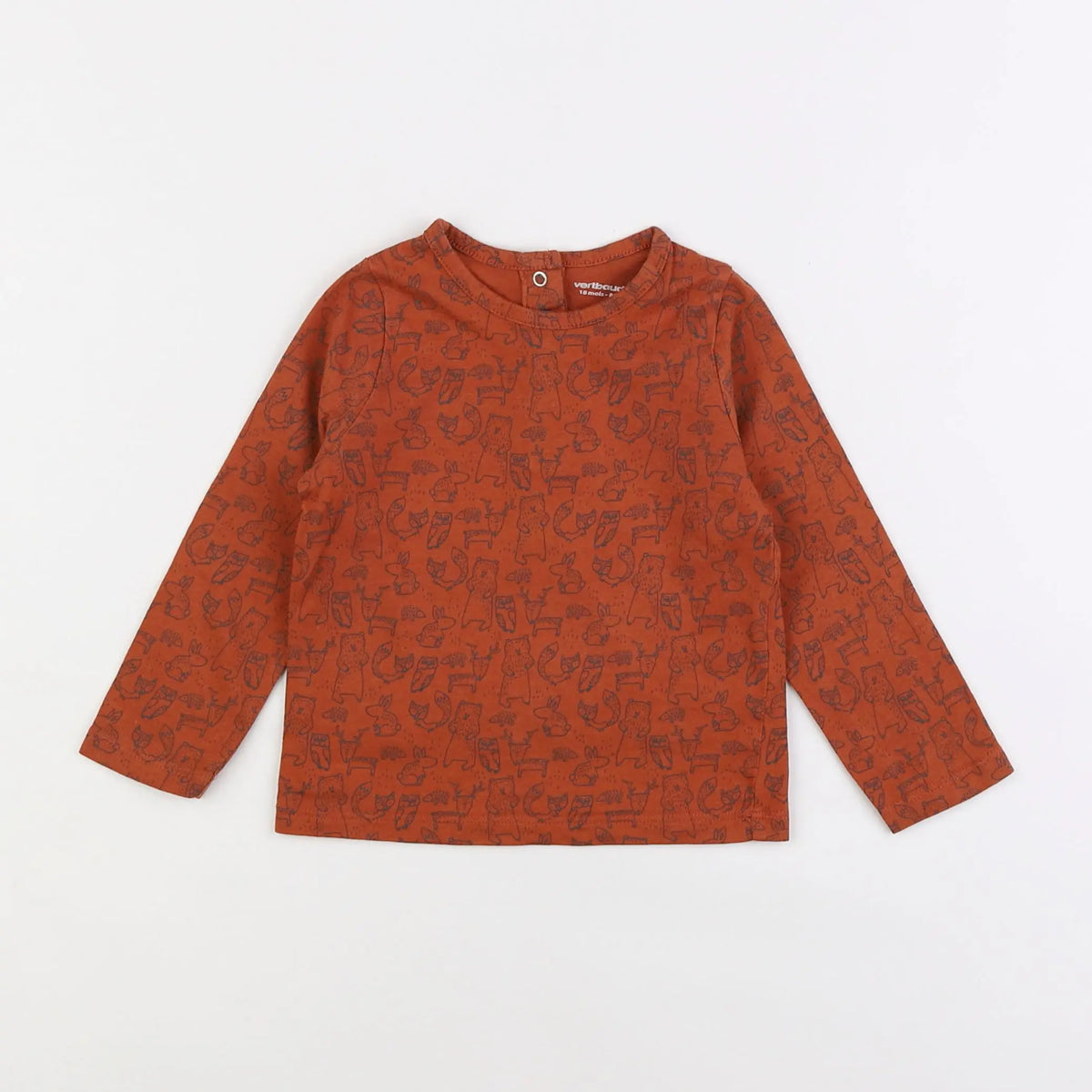 Vertbaudet - tee-shirt rouge - 18 mois
