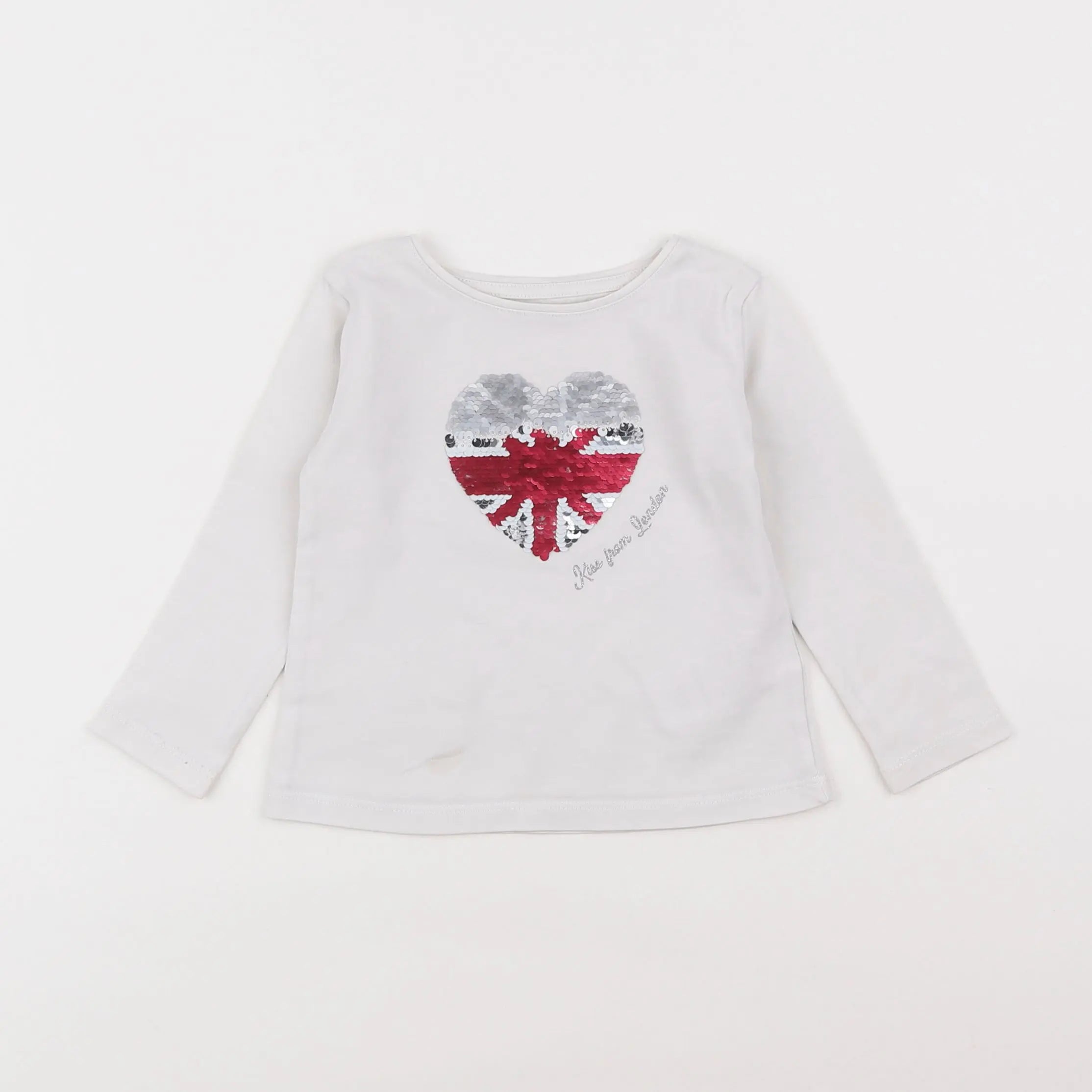 Vertbaudet - tee-shirt beige - 2 ans