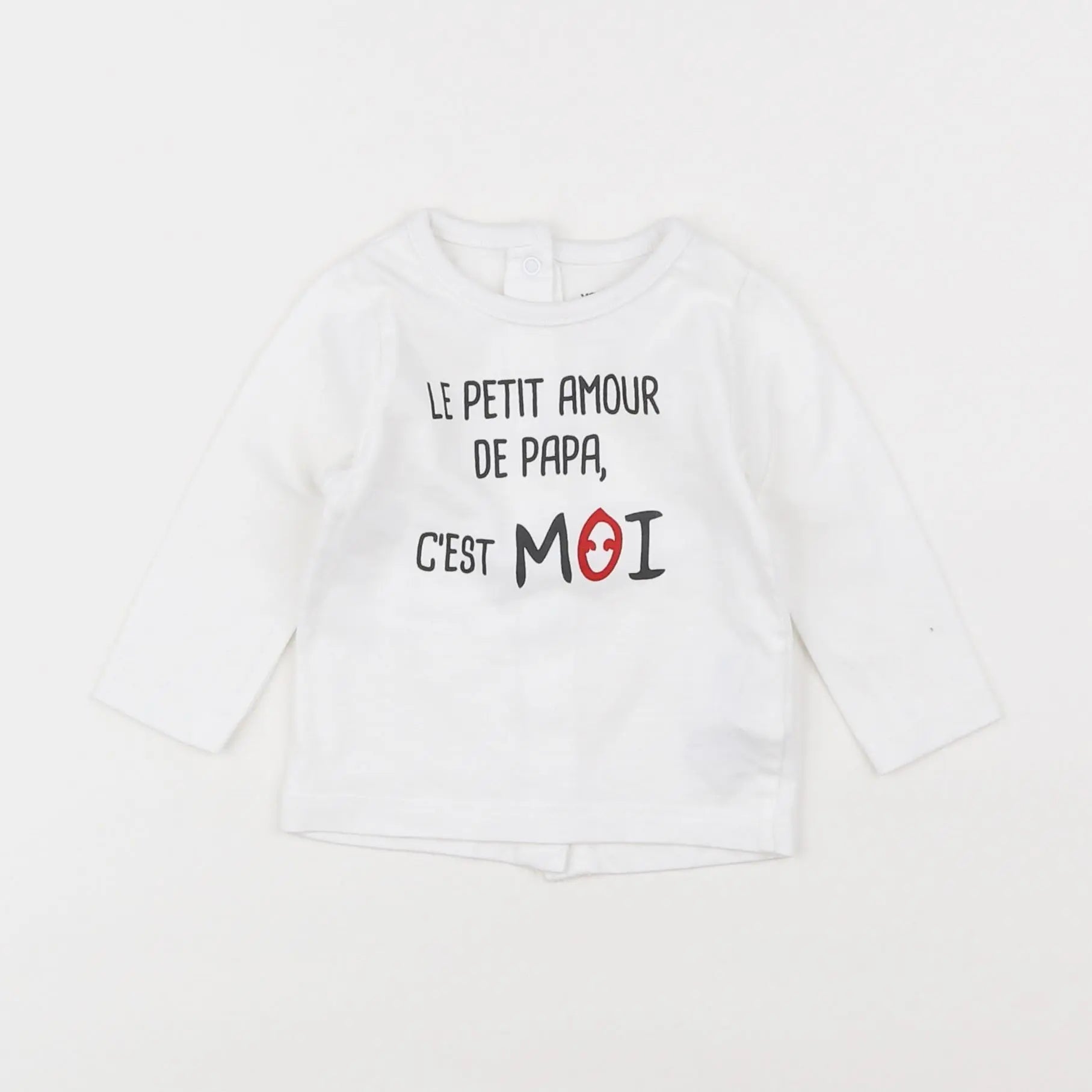 Vertbaudet - tee-shirt blanc - 3 mois