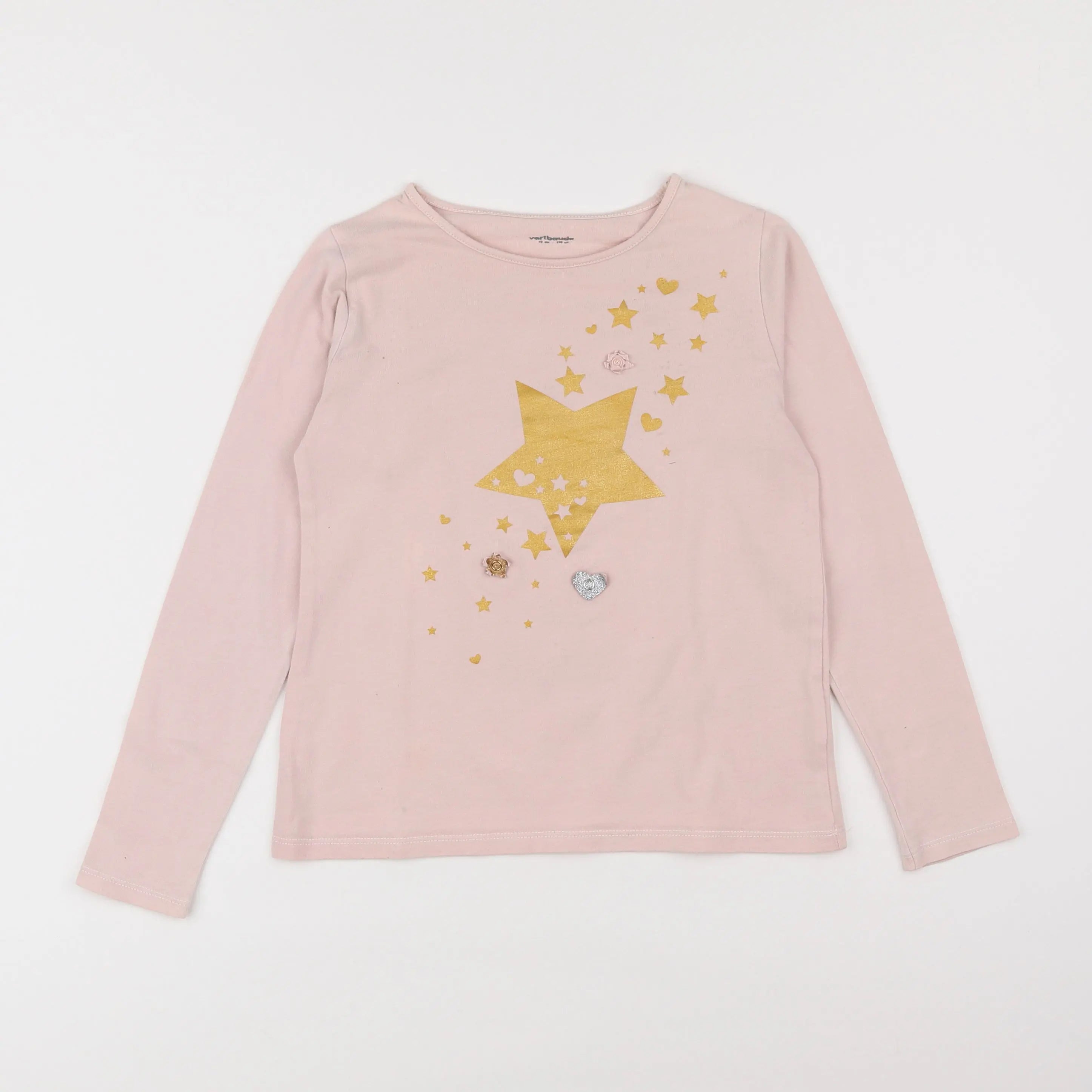 Vertbaudet - tee-shirt rose - 10 ans