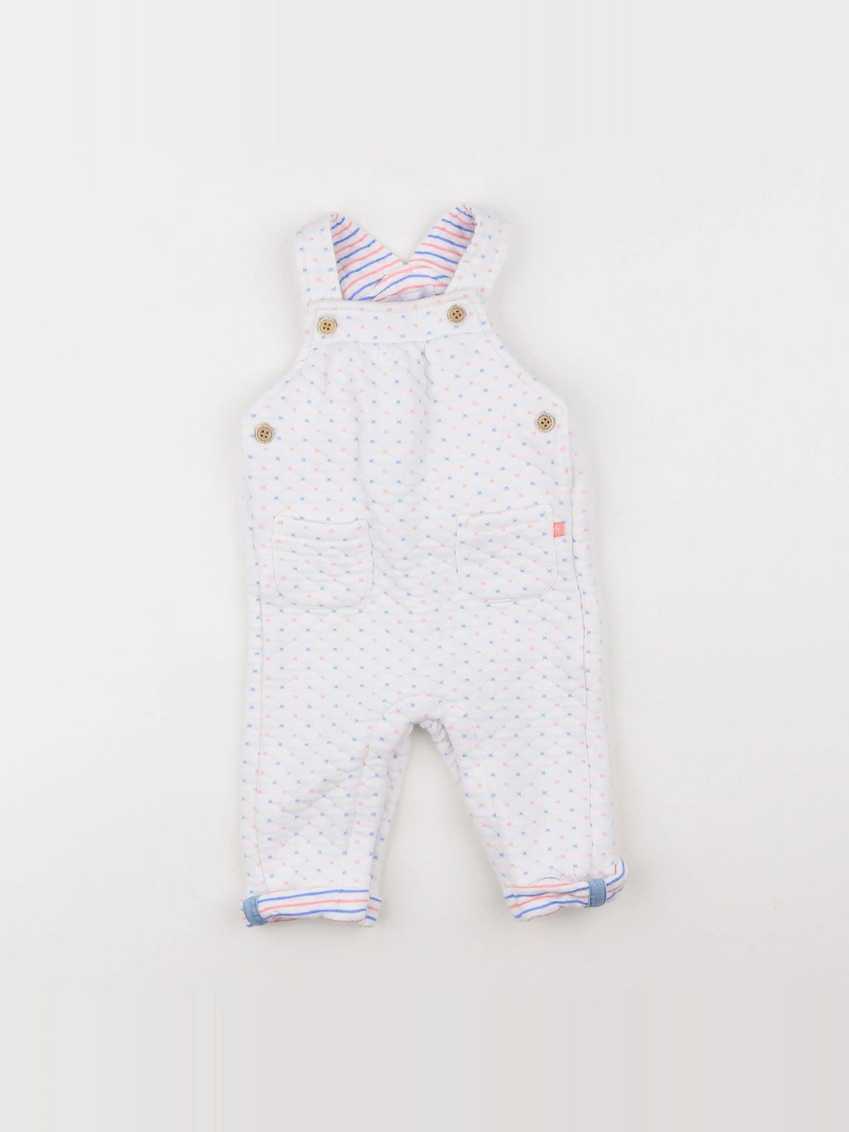 Cadet Rousselle - salopette blanc - 6 mois