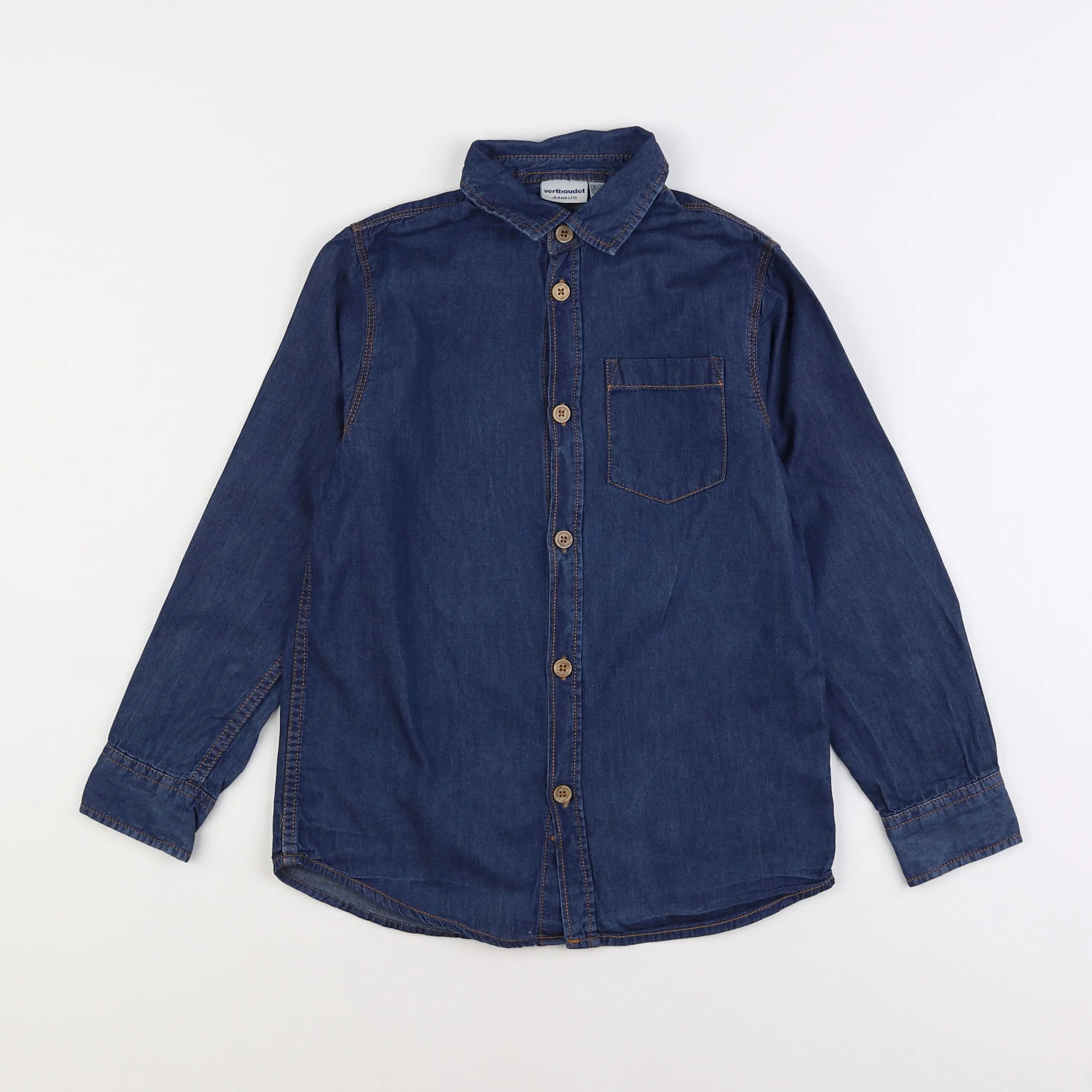 Vertbaudet - chemise bleu - 10 ans