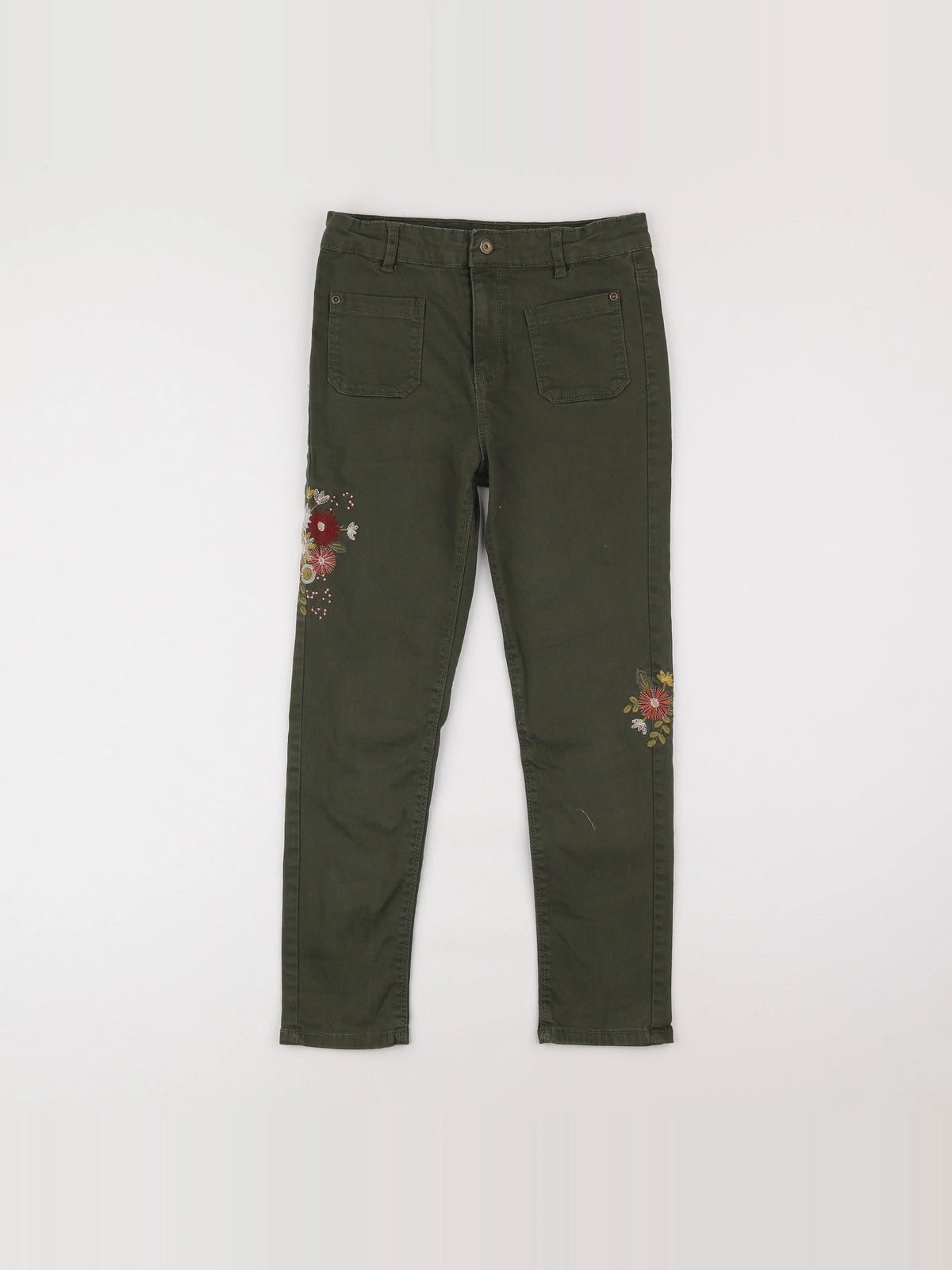Vertbaudet - pantalon vert - 9 ans