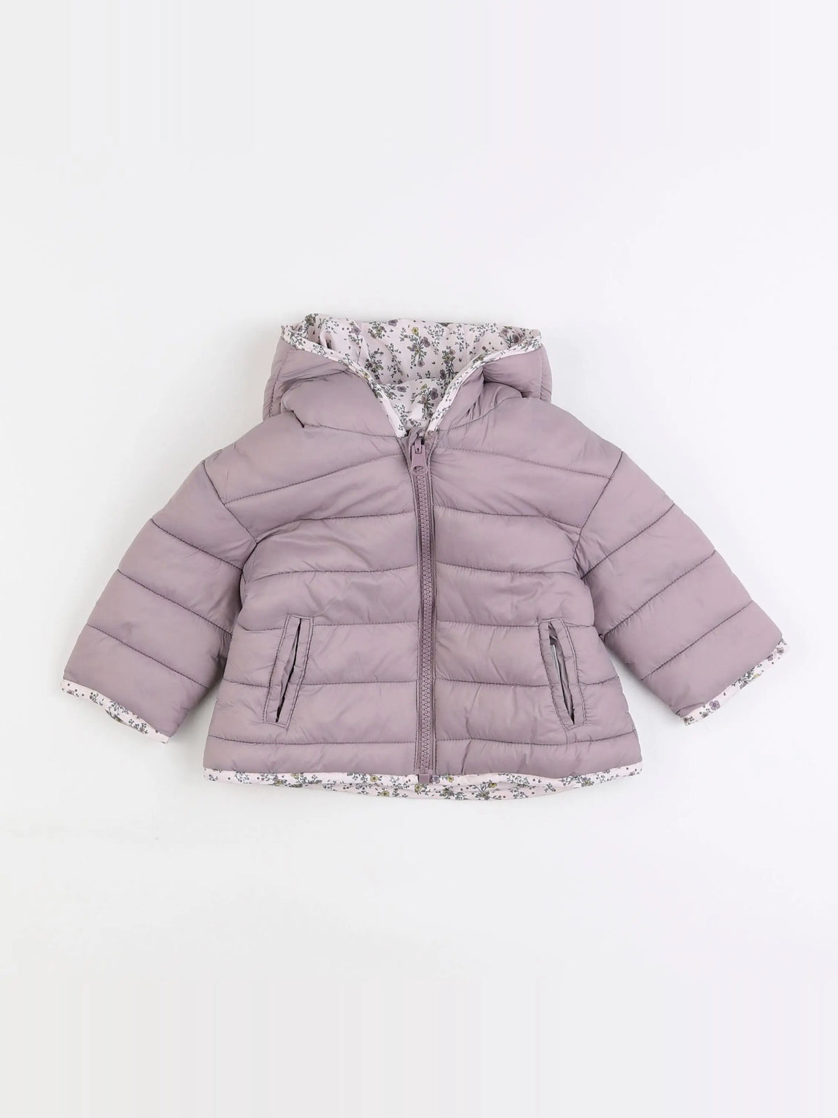 Vertbaudet - doudoune violet - 9 mois