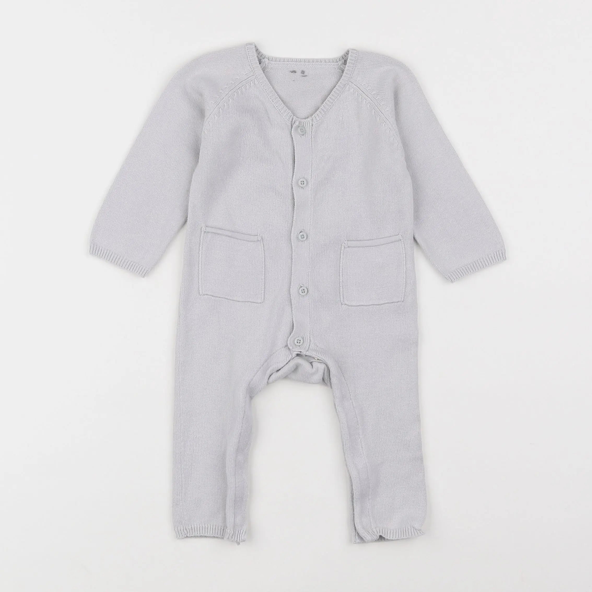 Vertbaudet - combinaison gris - 3 mois