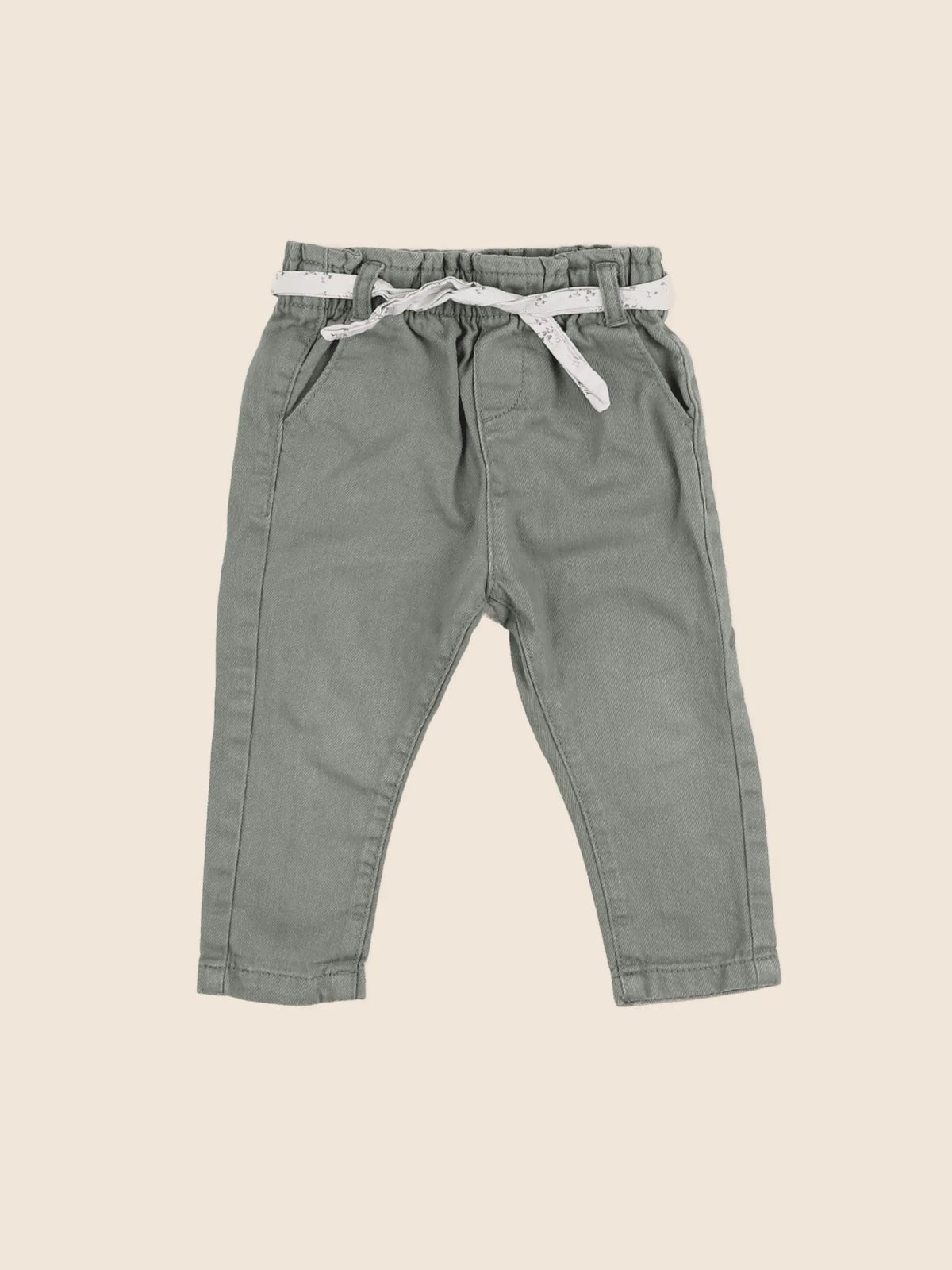Vertbaudet - pantalon vert - 12 mois