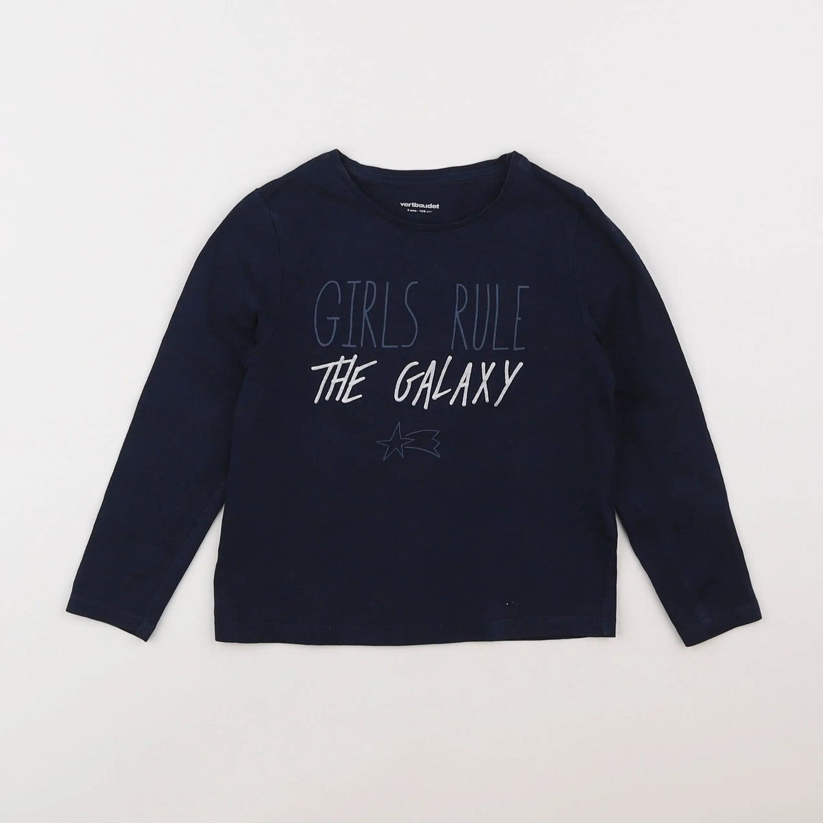 Vertbaudet - tee-shirt bleu - 5 ans
