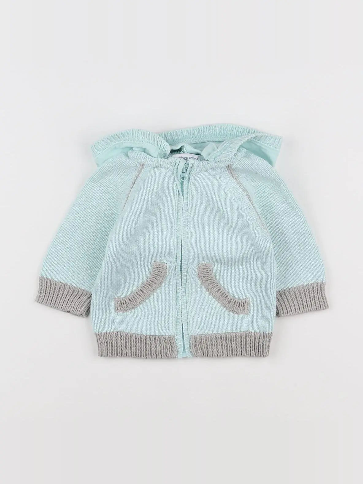 Vertbaudet - gilet bleu - 3 mois