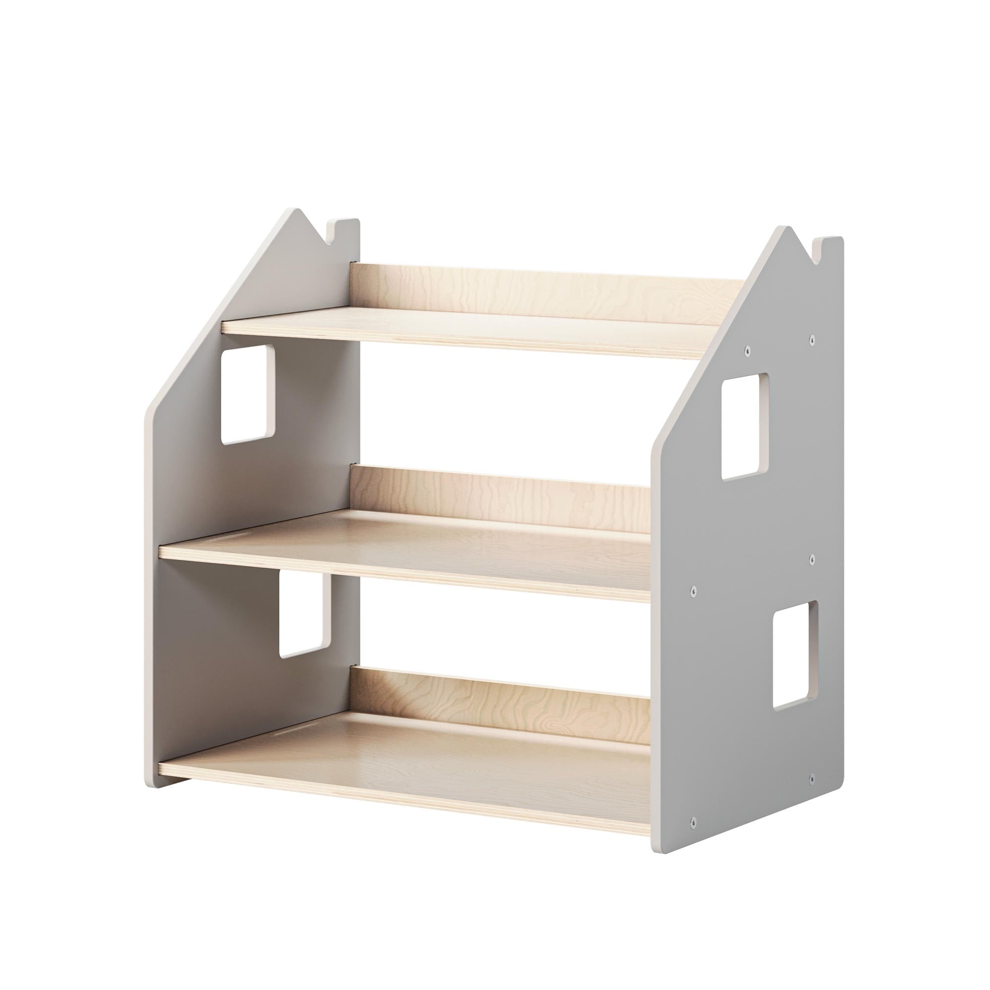 Étagère à jouets - Blanc et Gris