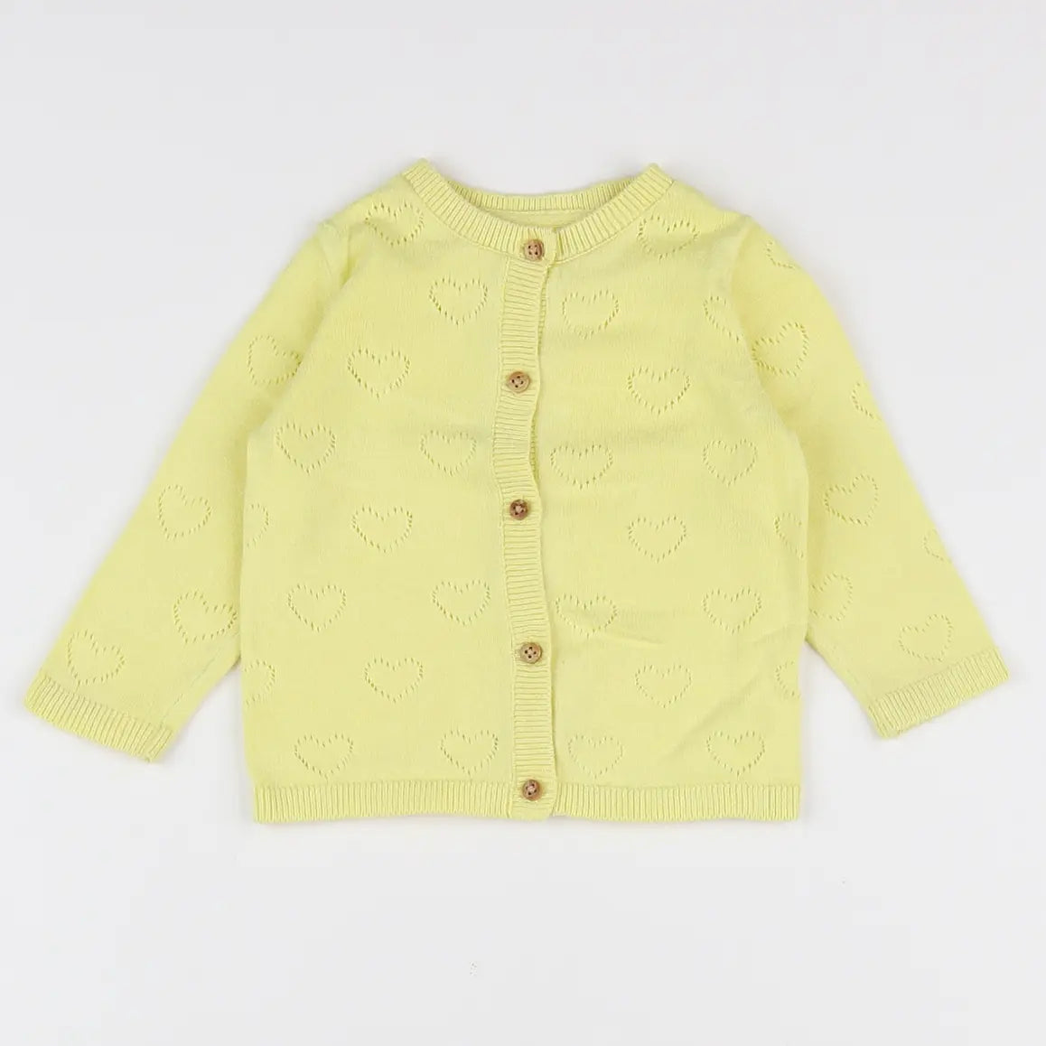 Vertbaudet - gilet jaune - 6 mois