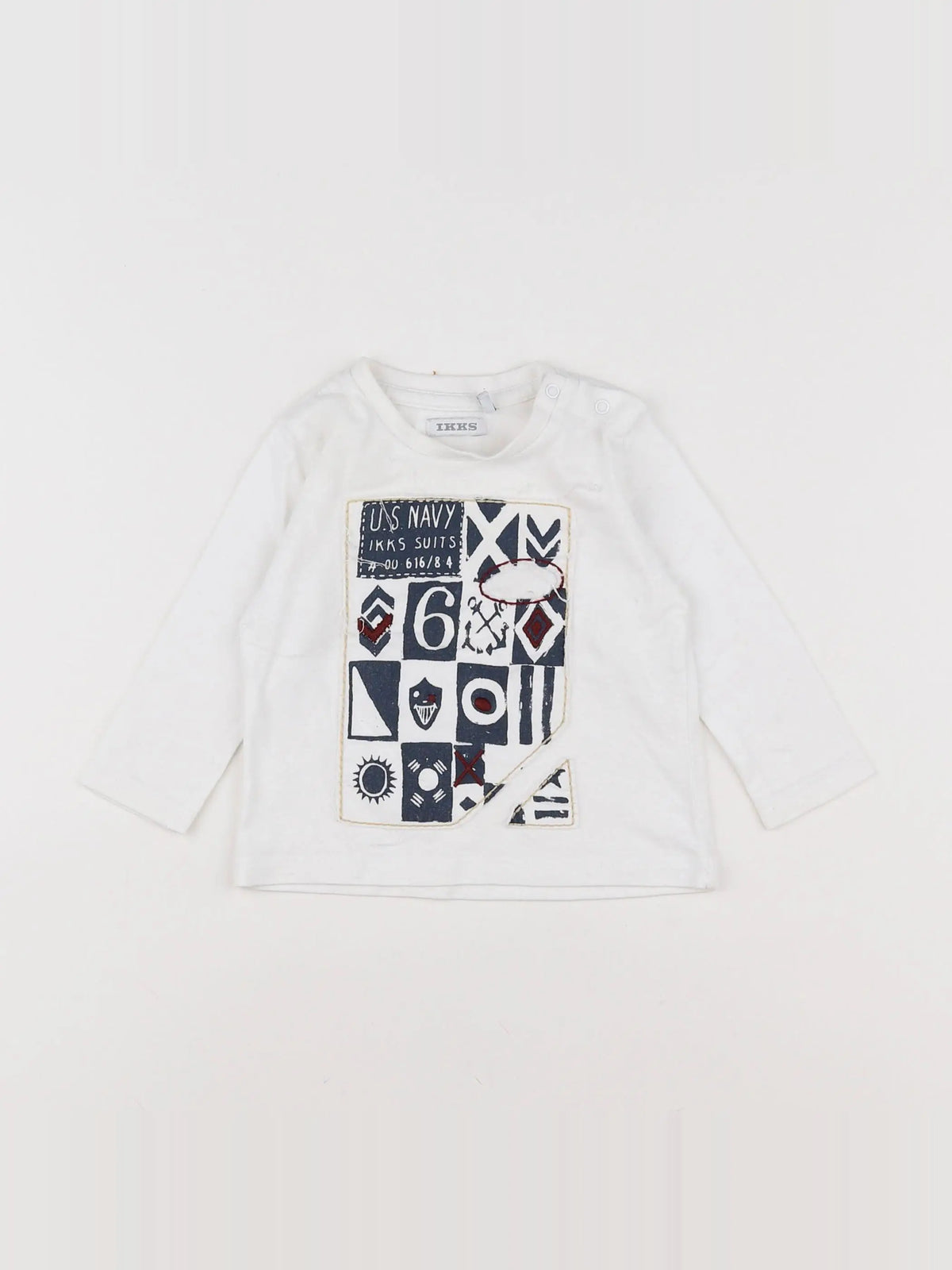 IKKS - tee-shirt blanc - 6 mois