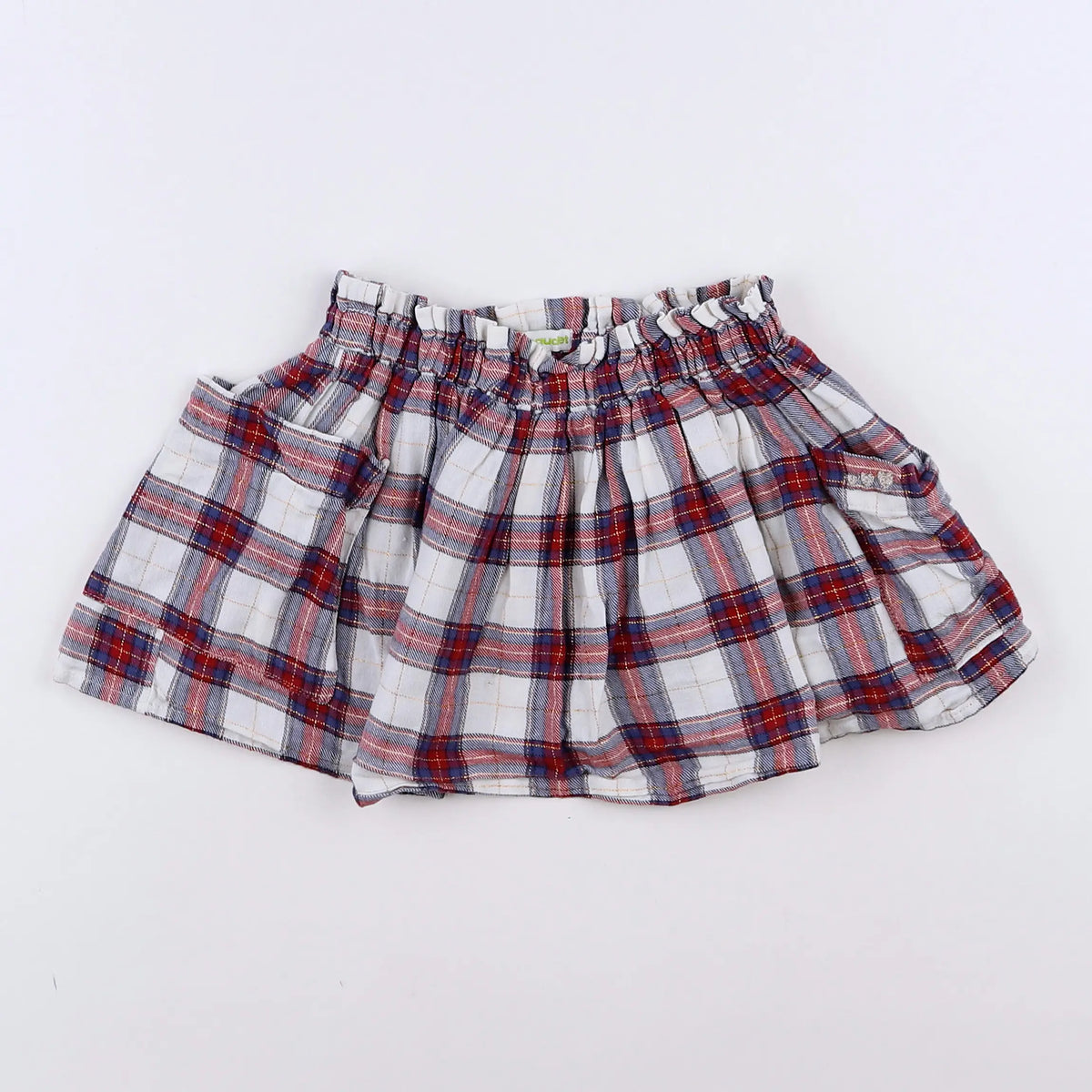 Vertbaudet - jupe blanc, rouge - 2 ans