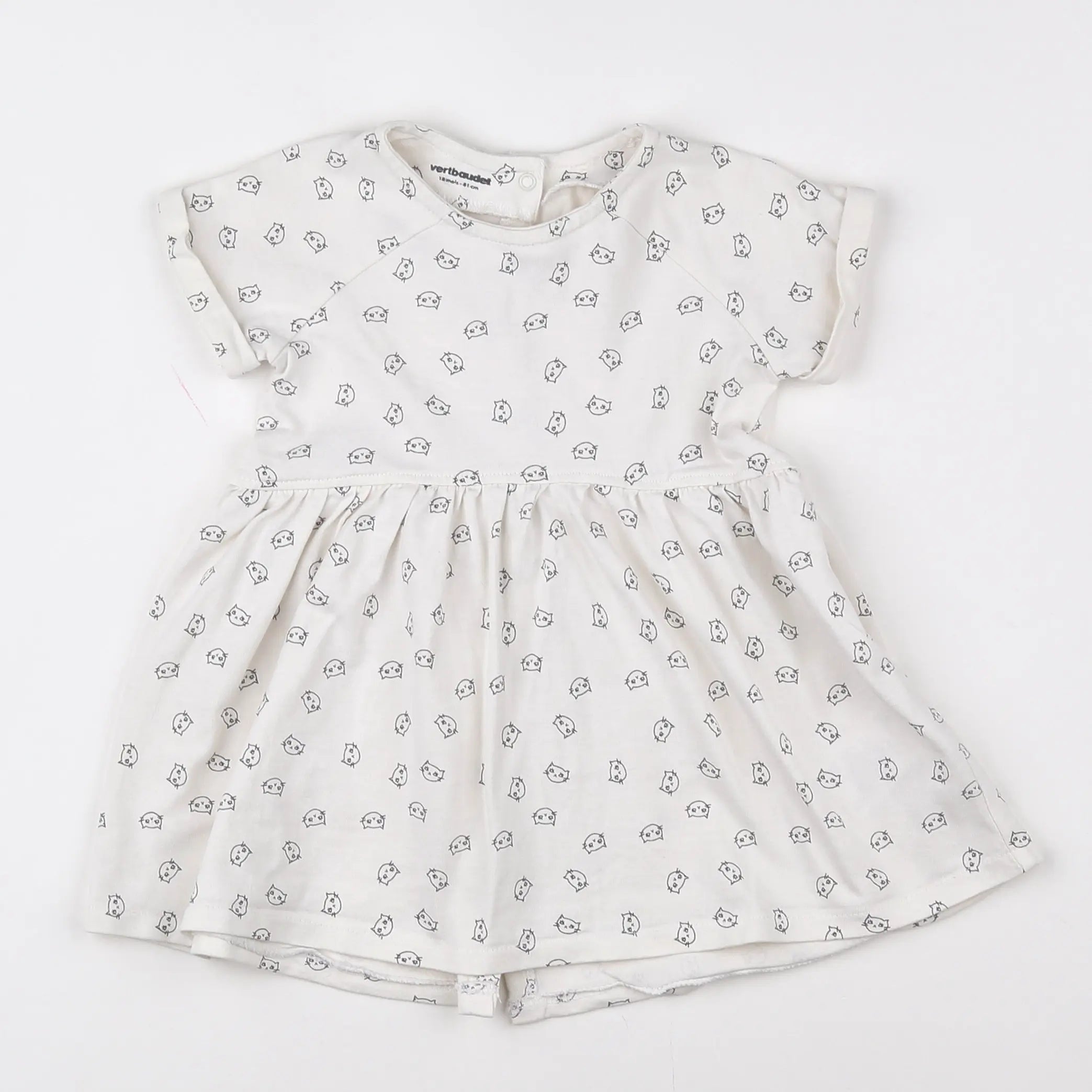 Vertbaudet - robe beige - 18 mois