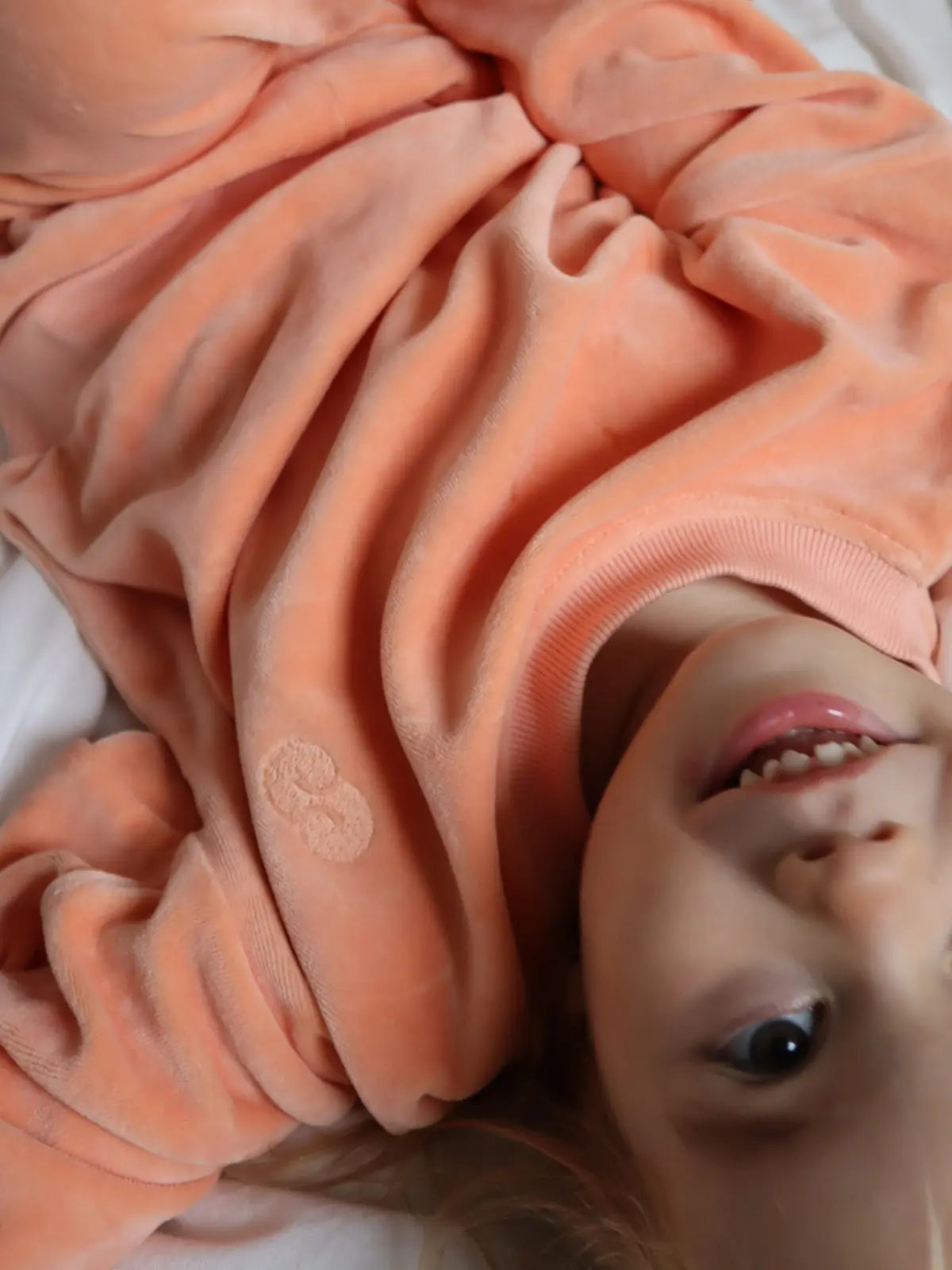Le pyjama velours Pêche