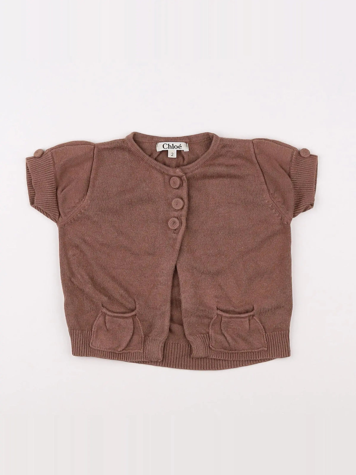 Chloé - gilet marron - 2 ans